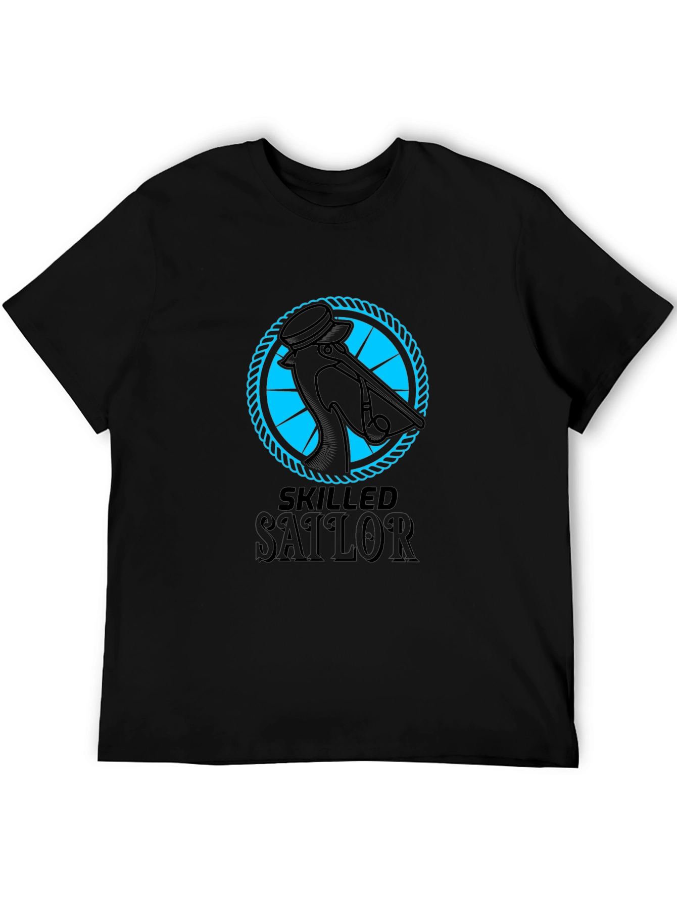 Black Skilled Sailor Graphic Tee - Black view 5