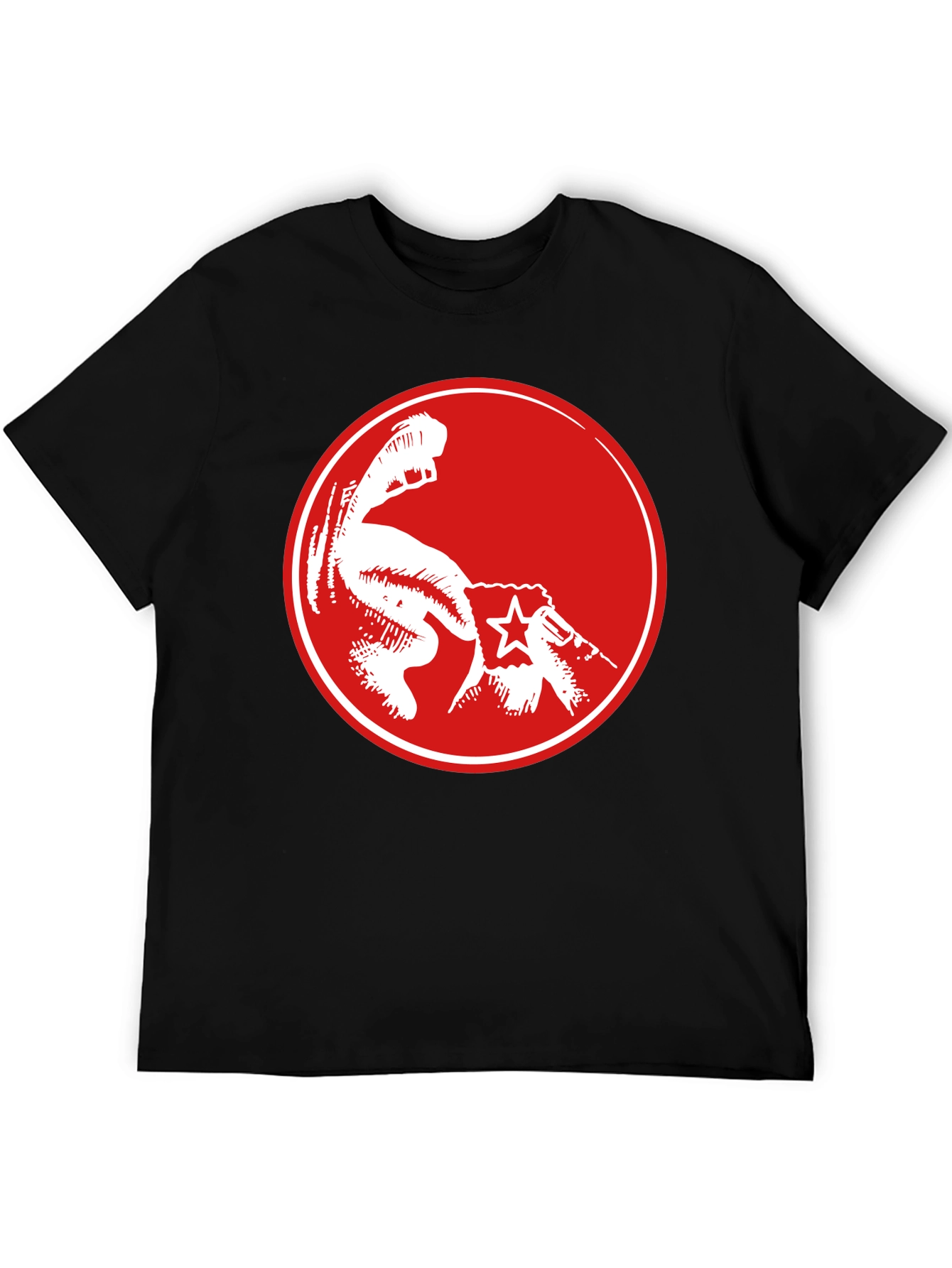 Black Red Fist Graphic Black T-Shirt - Power & Revolution view 5