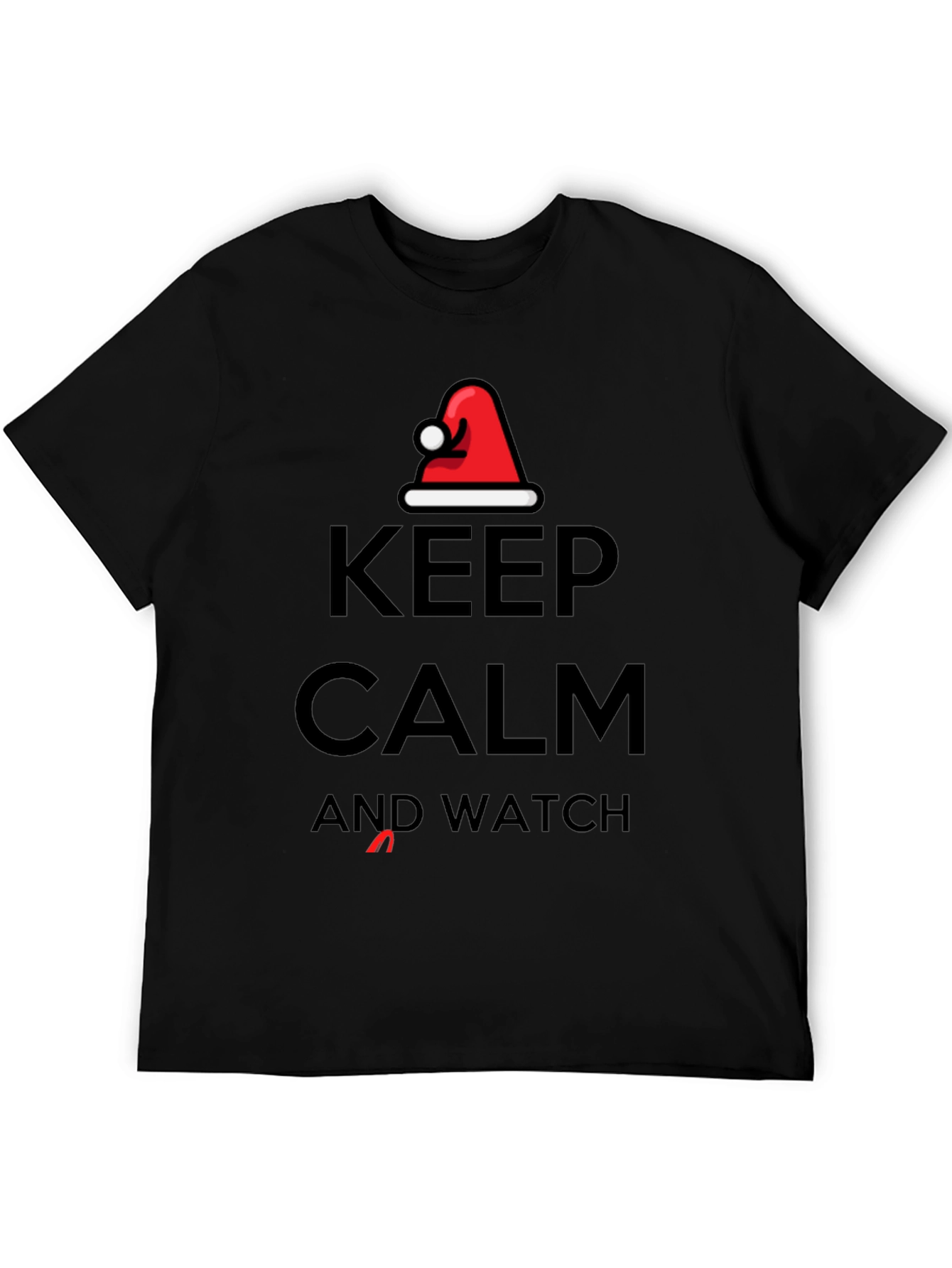 Black Keep Calm and Watch T-Shirt view 5