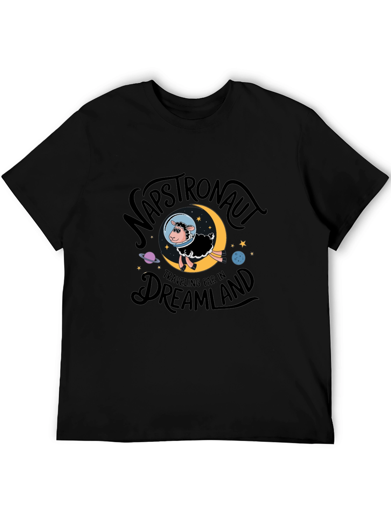 Black Napstronaut Dreamland Graphic Tee - Black view 5
