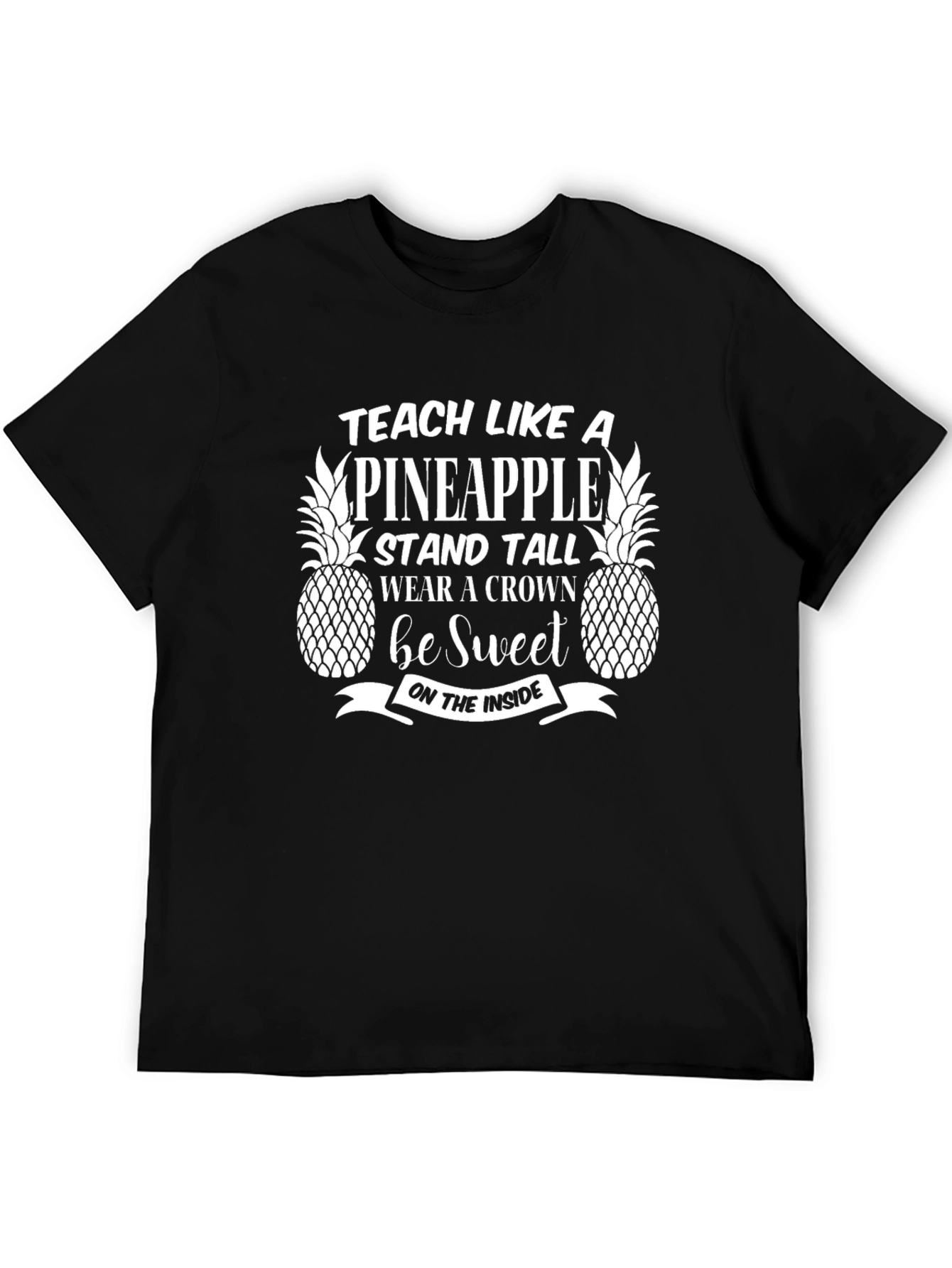 Black Teach Like A Pineapple Graphic Tee view 5