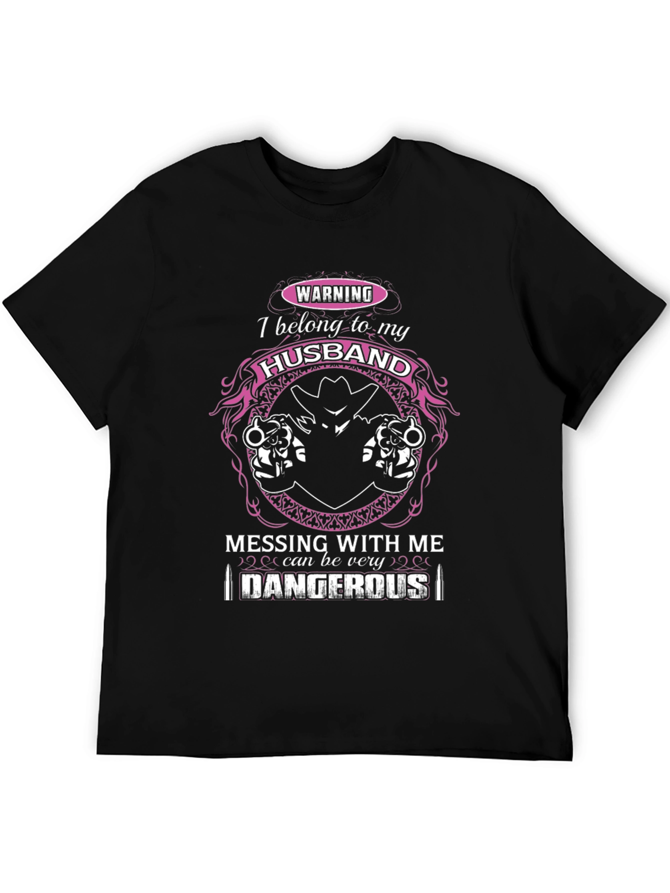 Black Warning: I Belong To My Husband T-Shirt view 5