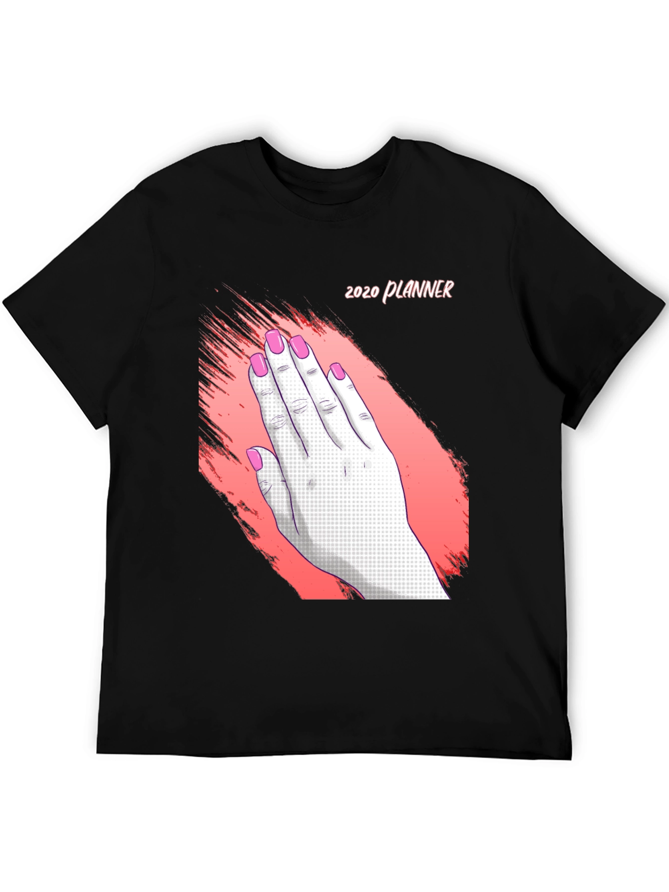 Black 2020 Planner Graphic T-Shirt view 5