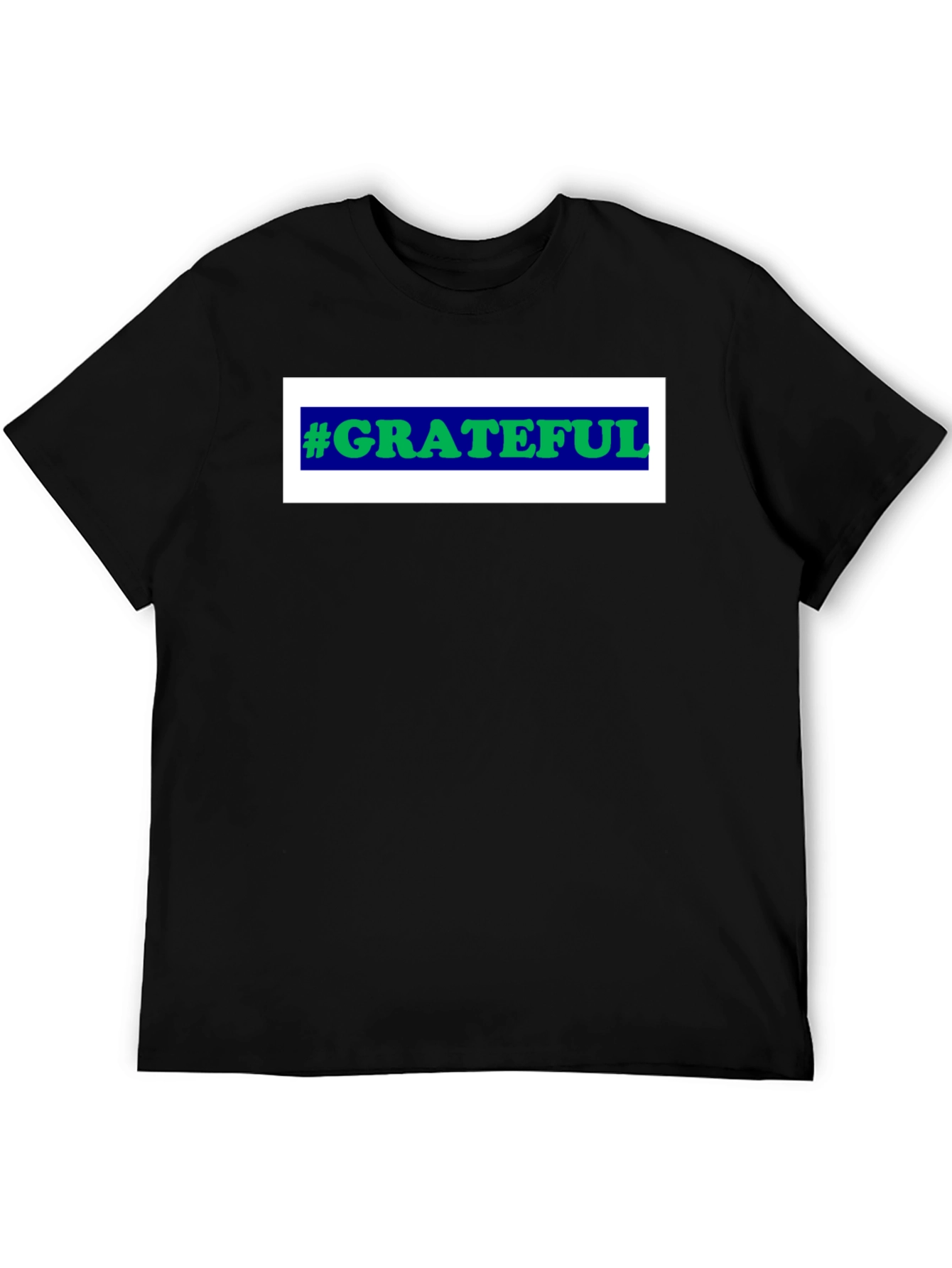 Black #Grateful Graphic Tee - Trendy Black T-Shirt view 5