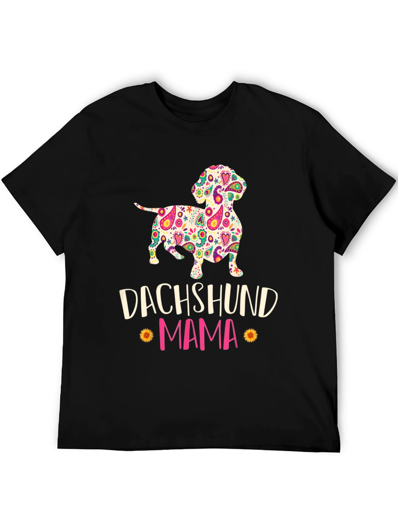 Dachshund Mama Floral Graphic T-Shirt - 5
