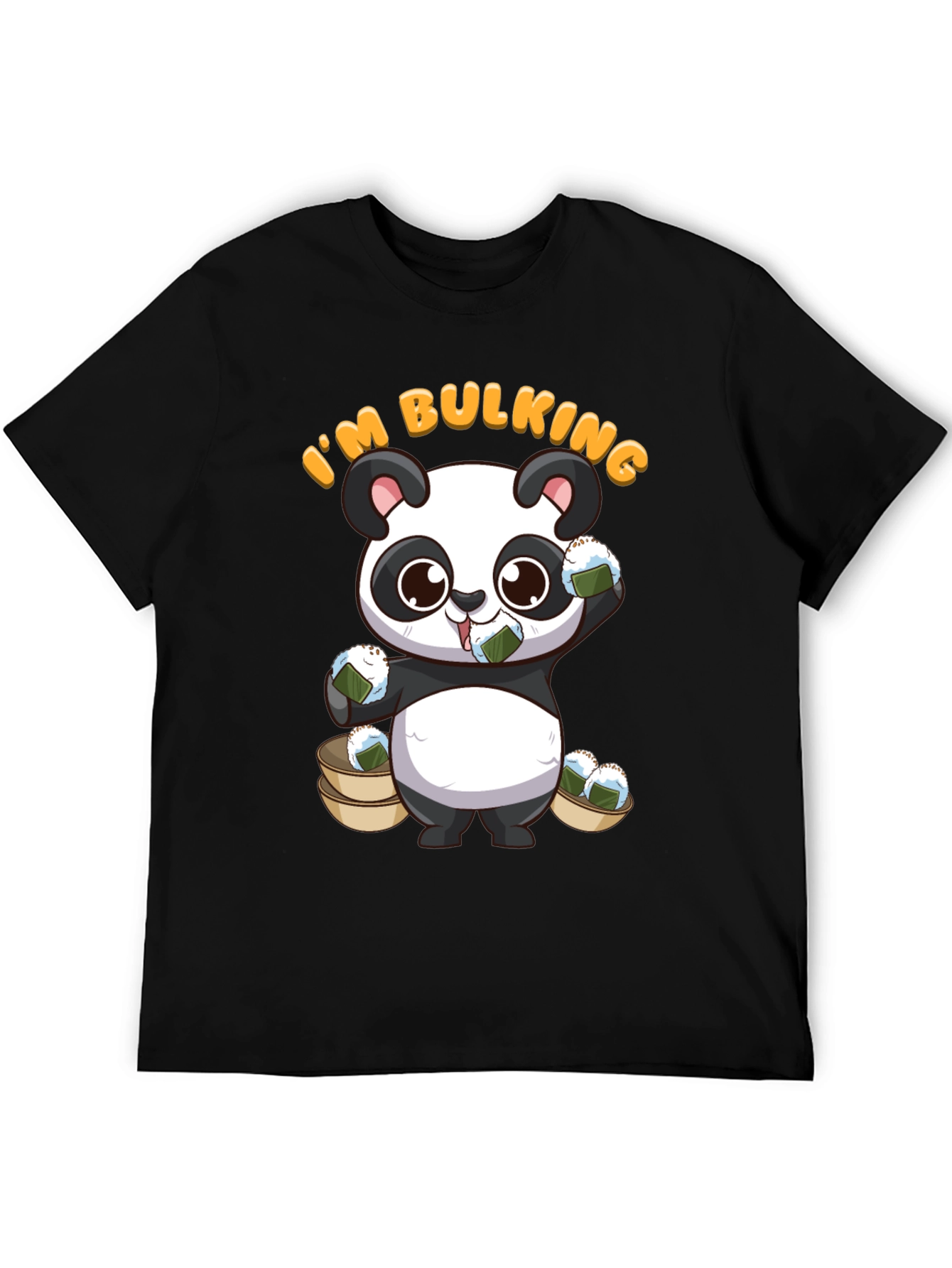 Black I'm Bulking Panda T-Shirt view 5