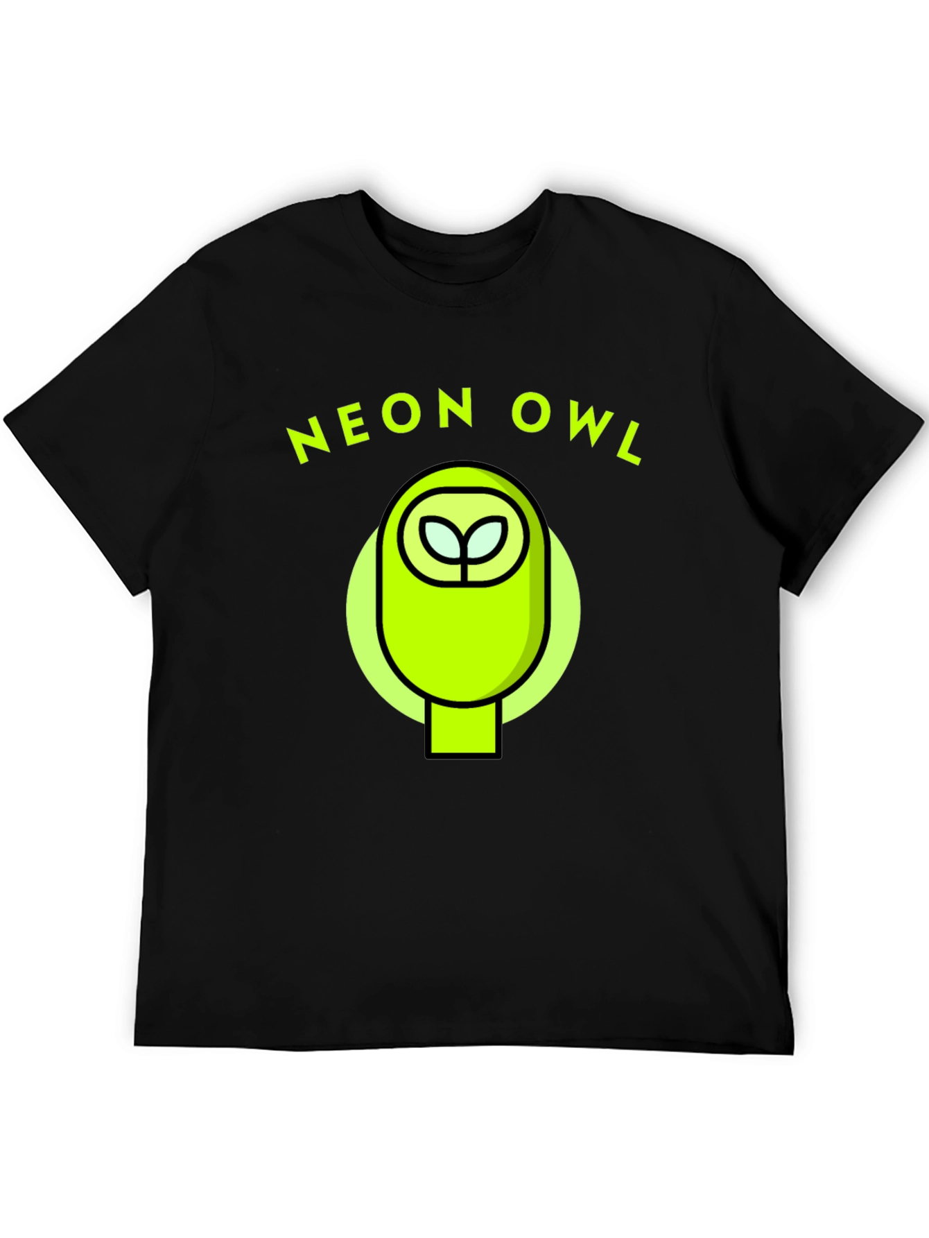 Black Neon Owl Graphic Tee - Stylish & Unique Design view 5