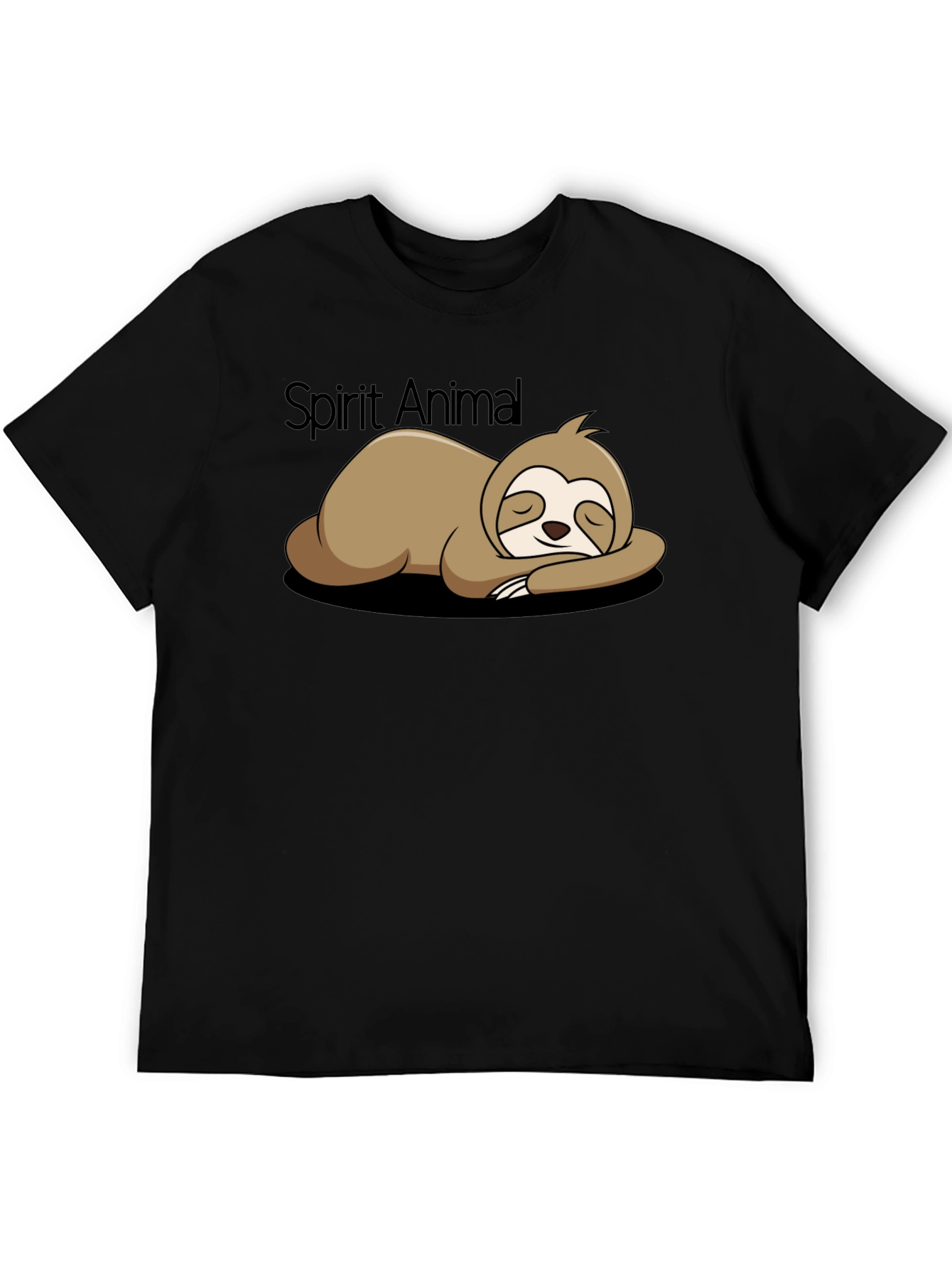Black Lazy Sloth Spirit Animal T-Shirt - Funny & Comfortable! view 5