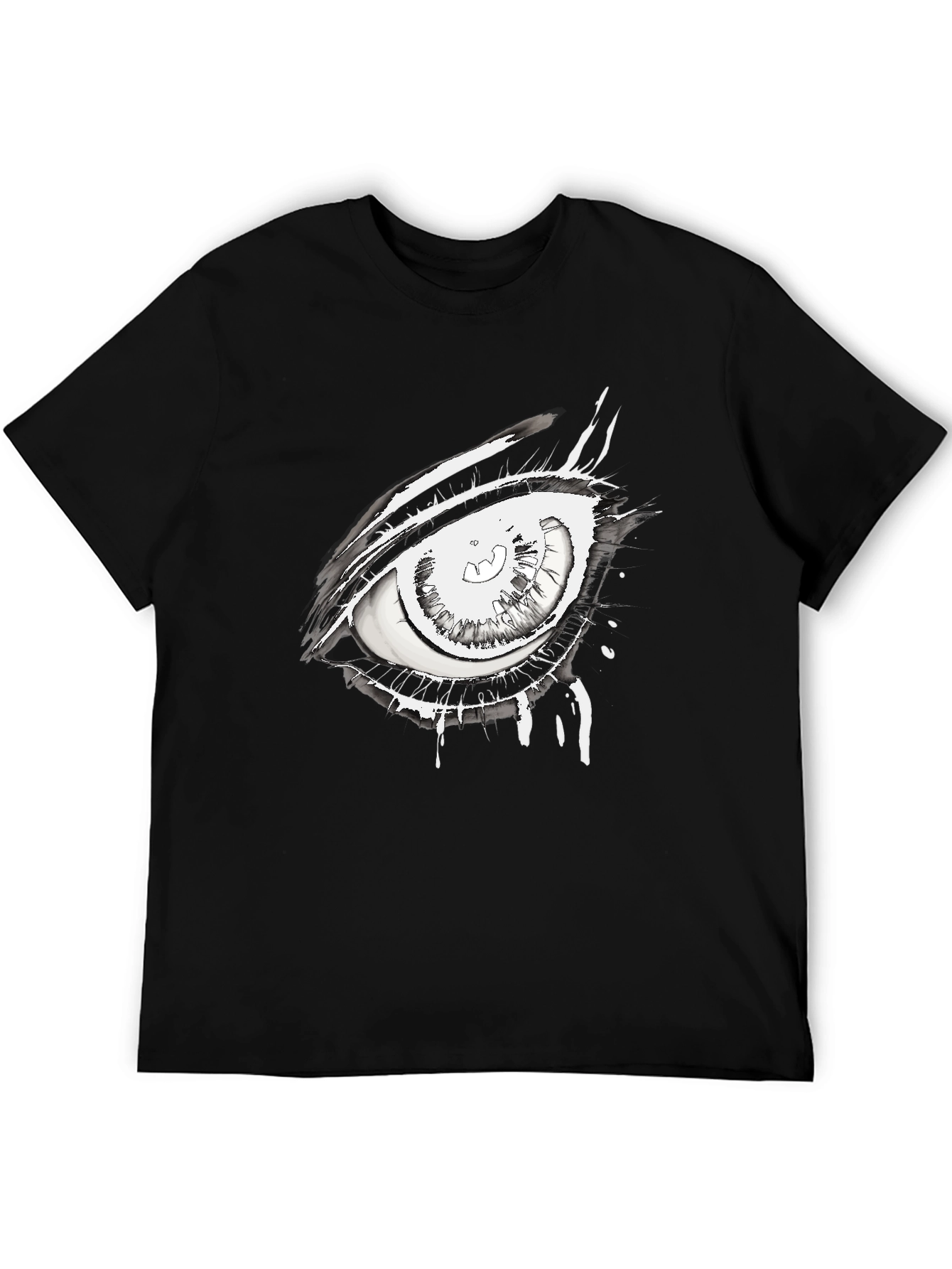 Black Eye Graphic Black Tee - Unique Streetwear Style view 5