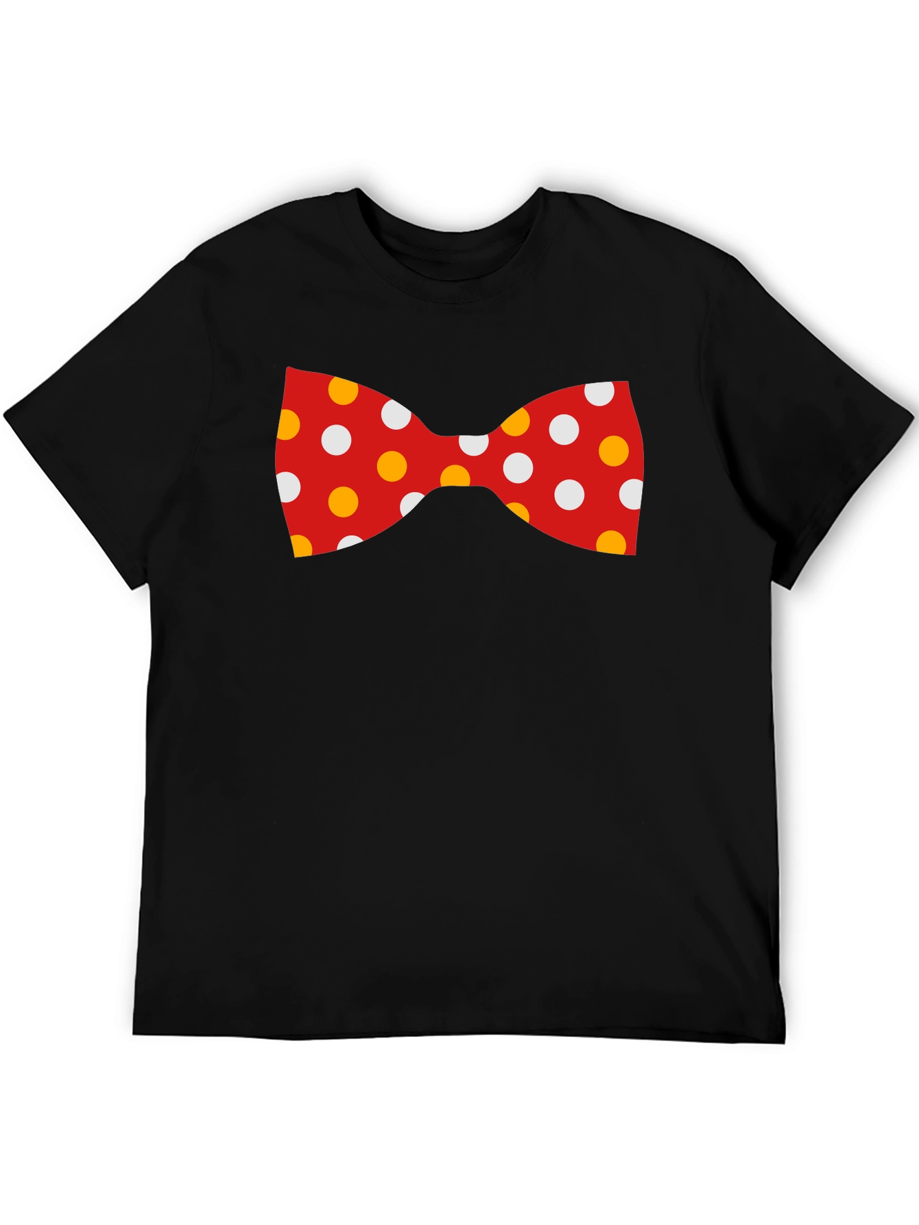 Fun Bow Tie Graphic Tee - Black Cotton Blend - 5