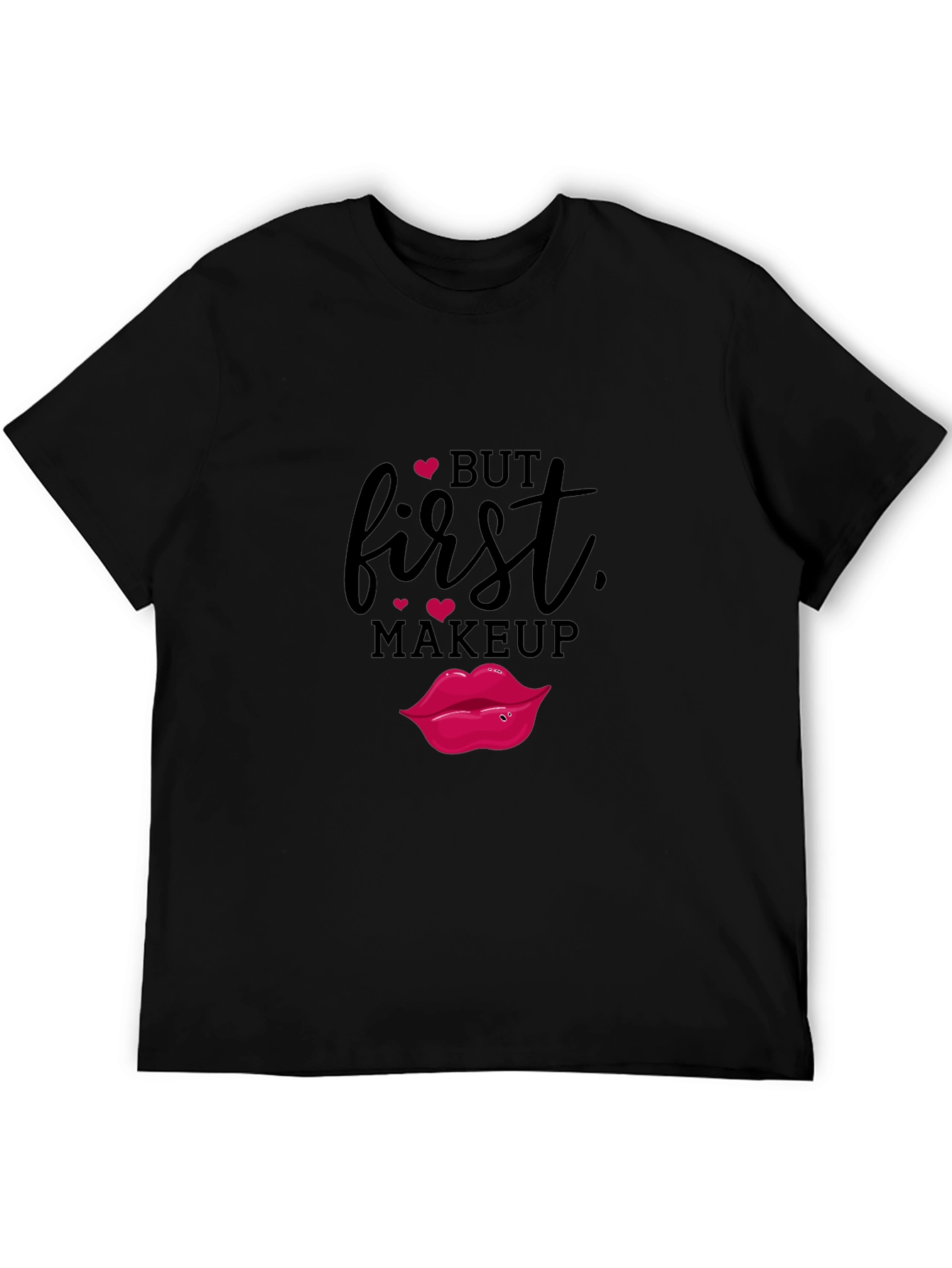 Black But First Makeup Graphic Tee view 5