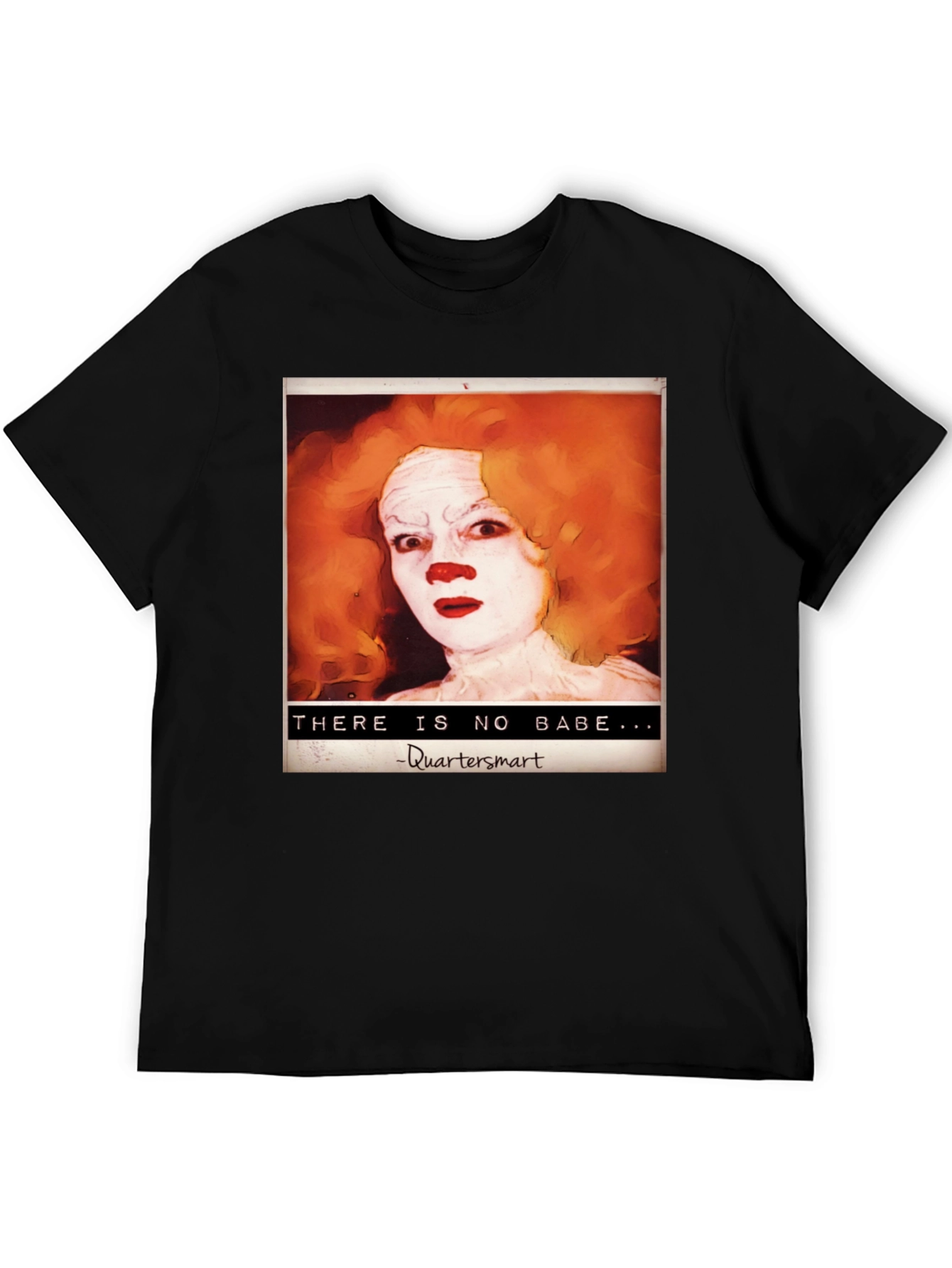 Black Creepy Clown Art T-Shirt view 5