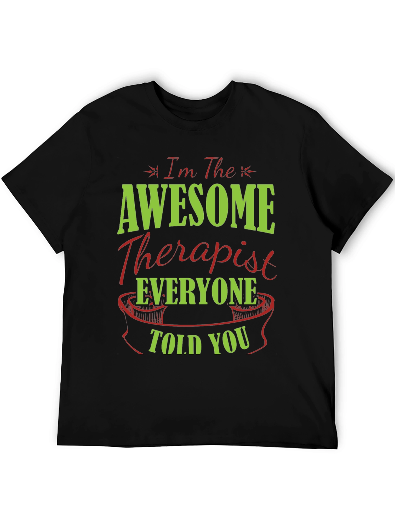 Black Awesome Therapist T-Shirt | Unique Gift view 5