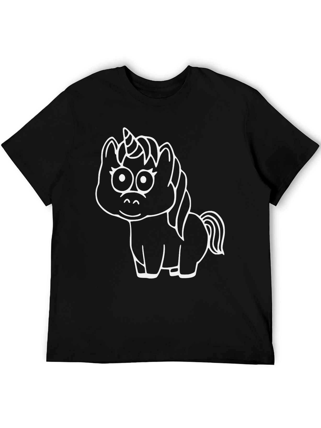 Black Unicorn Graphic T-Shirt - Black Cotton Tee view 5