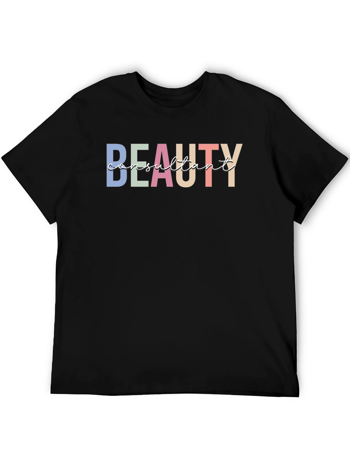 Black Beauty Consultant Graphic Tee - Stylish Crew Neck T-Shirt view 5