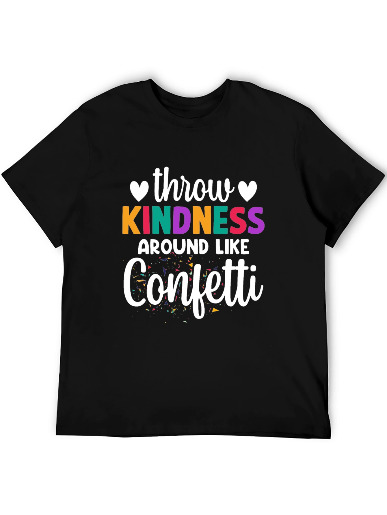 Black Kindness Confetti Graphic Tee view 5