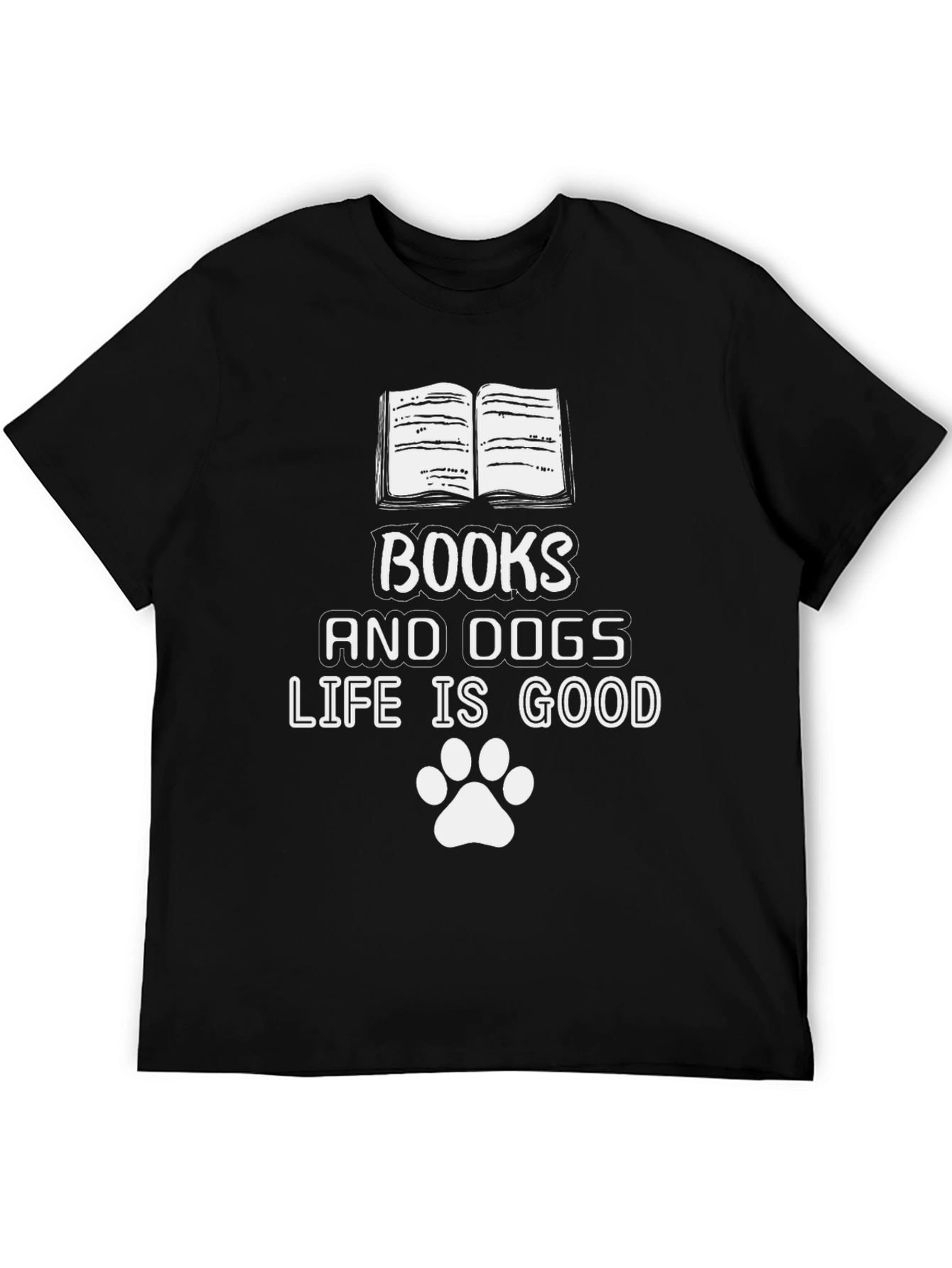 Black Books & Dogs Life Is Good Graphic Tee view 5
