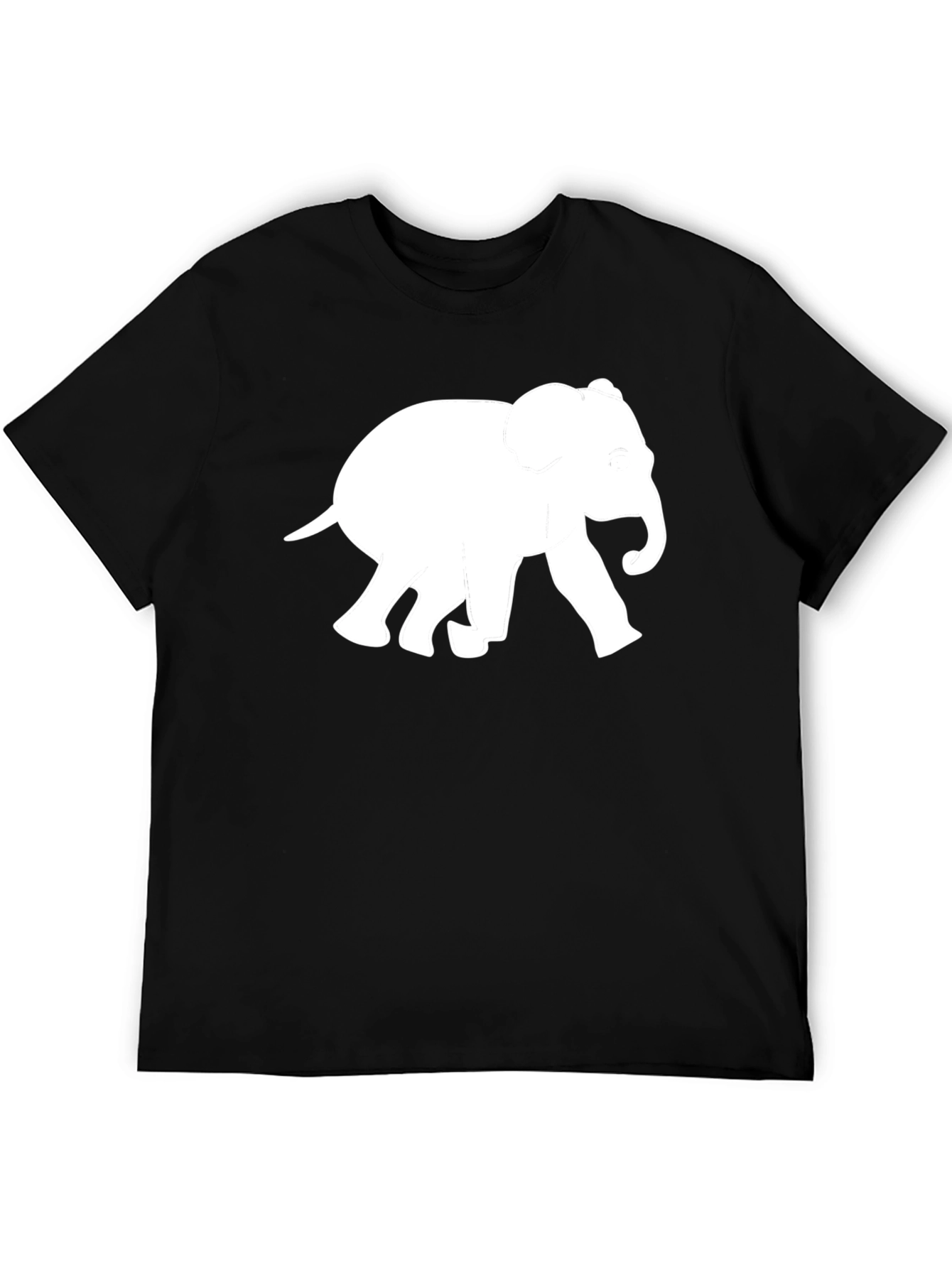 Black Elephant Graphic T-Shirt - Black Cotton Tee view 5