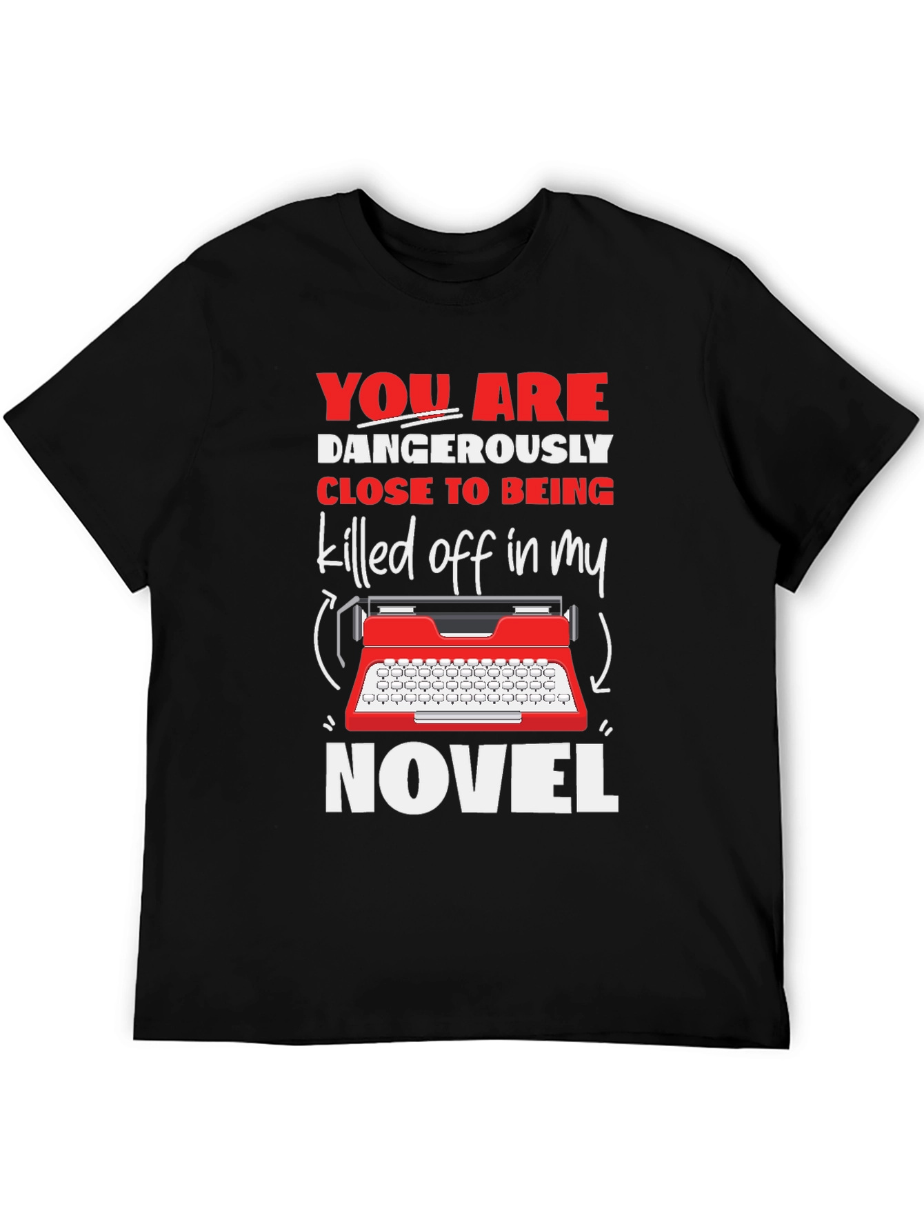 Black Dangerously Close Novel T-Shirt view 5