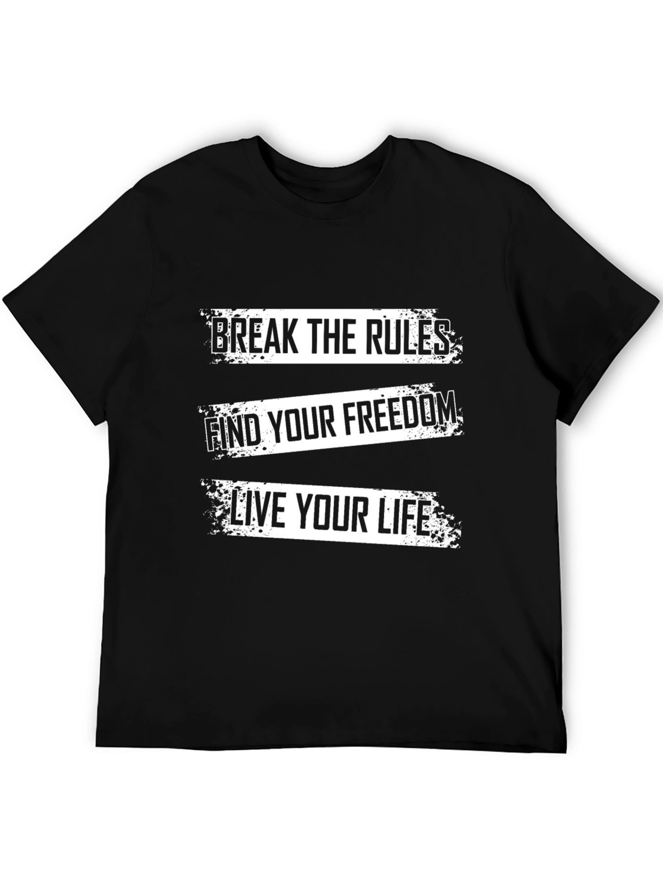 Black Break the Rules Graphic Tee - Find Your Freedom, Live Your Life view 5
