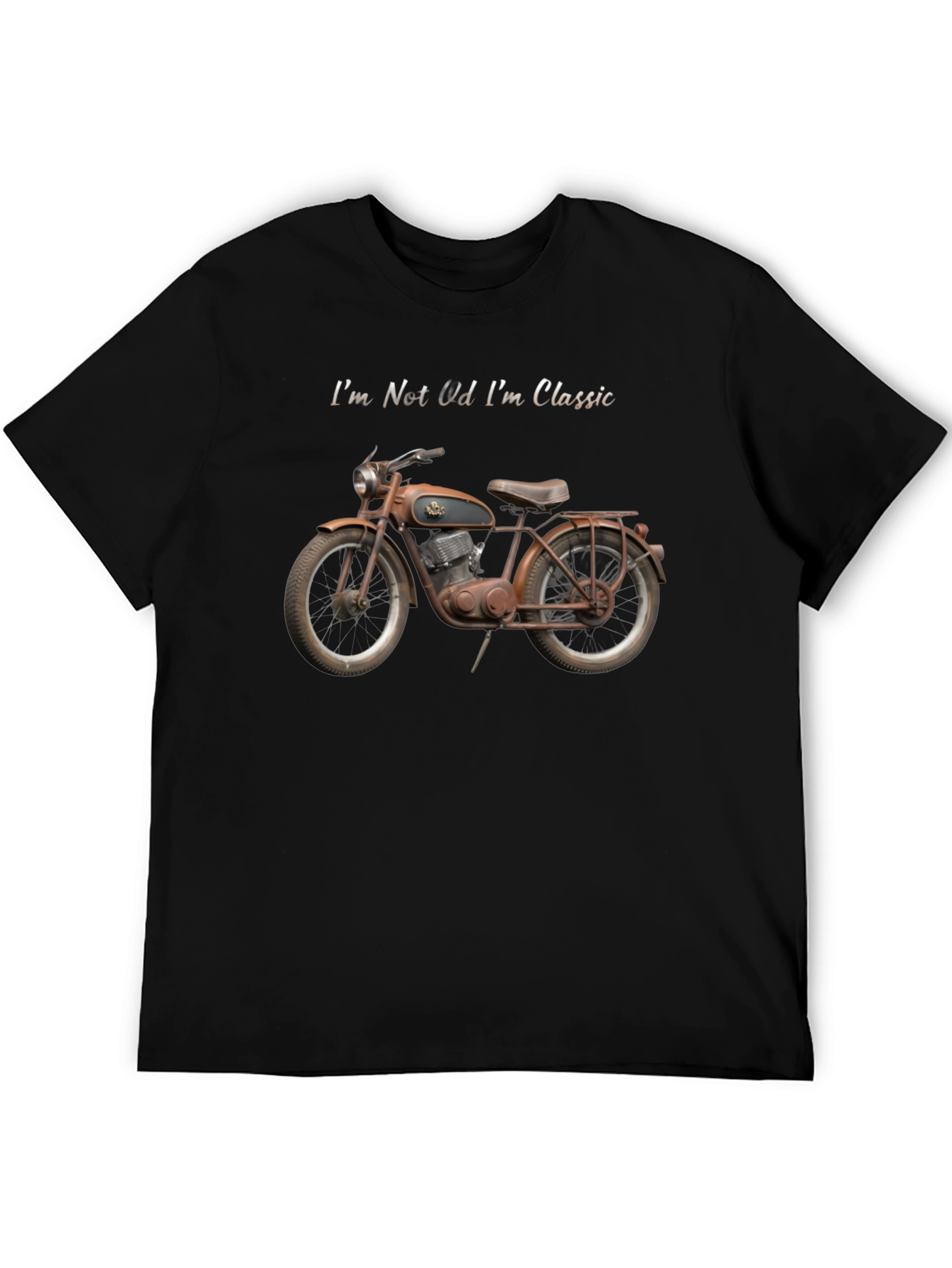 Black Vintage Motorcycle Graphic T-Shirt - Classic Style view 5