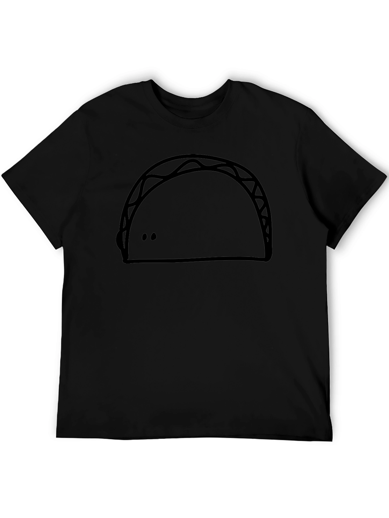 Black Funny Taco Graphic T-Shirt - Casual Style view 5