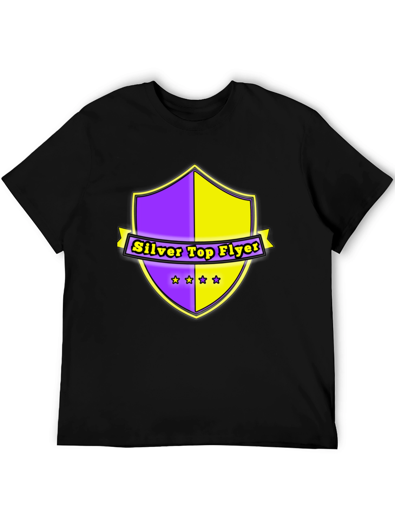 Black Silver Top Flyer Graphic T-Shirt view 5