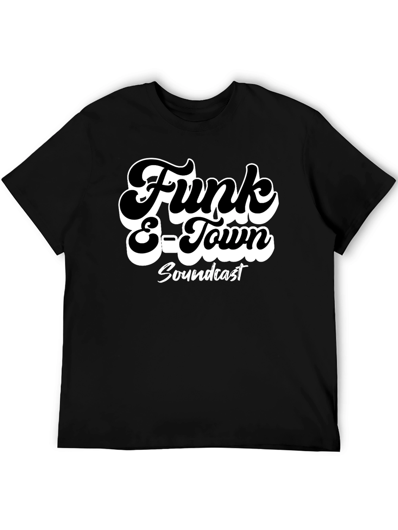Black Funk E-Town Soundcast Black Graphic T-Shirt view 5