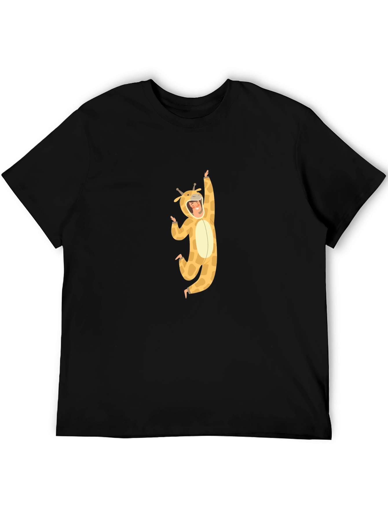 Black Giraffe Costume Graphic Tee view 5