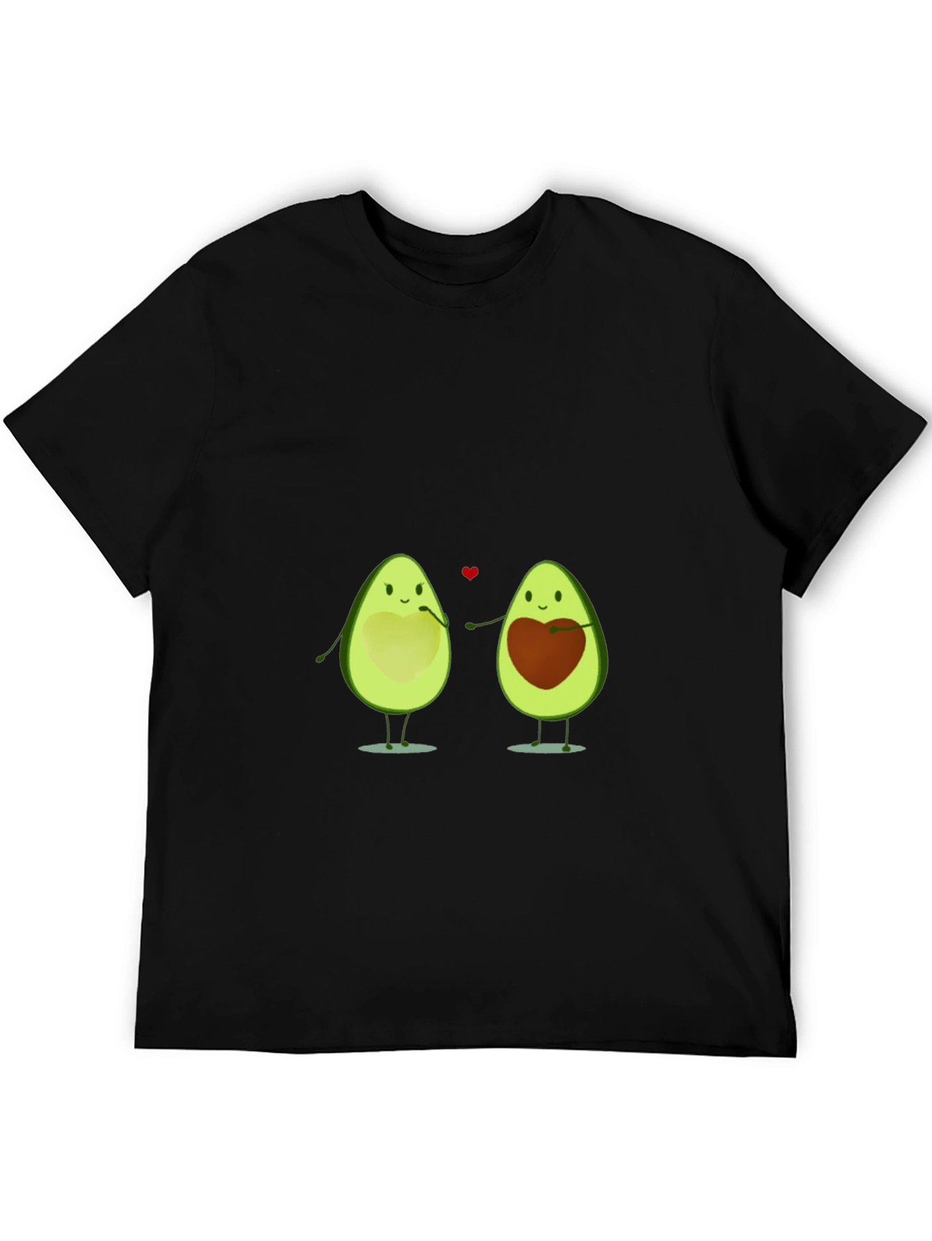 Black Avocado Love T-Shirt - Cute Couple Tee view 5