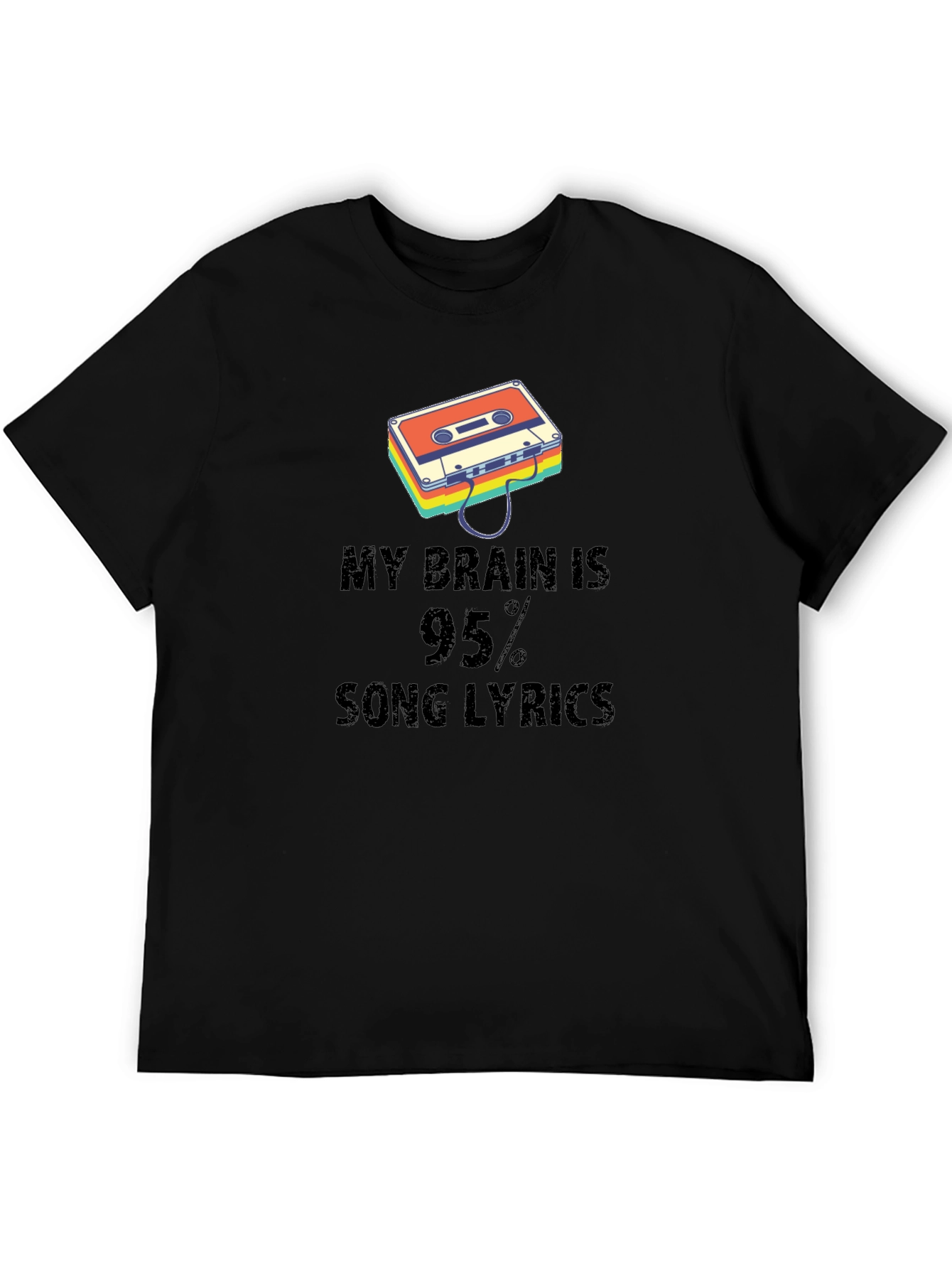 Black My Brain is 95% Song Lyrics Graphic Tee view 5