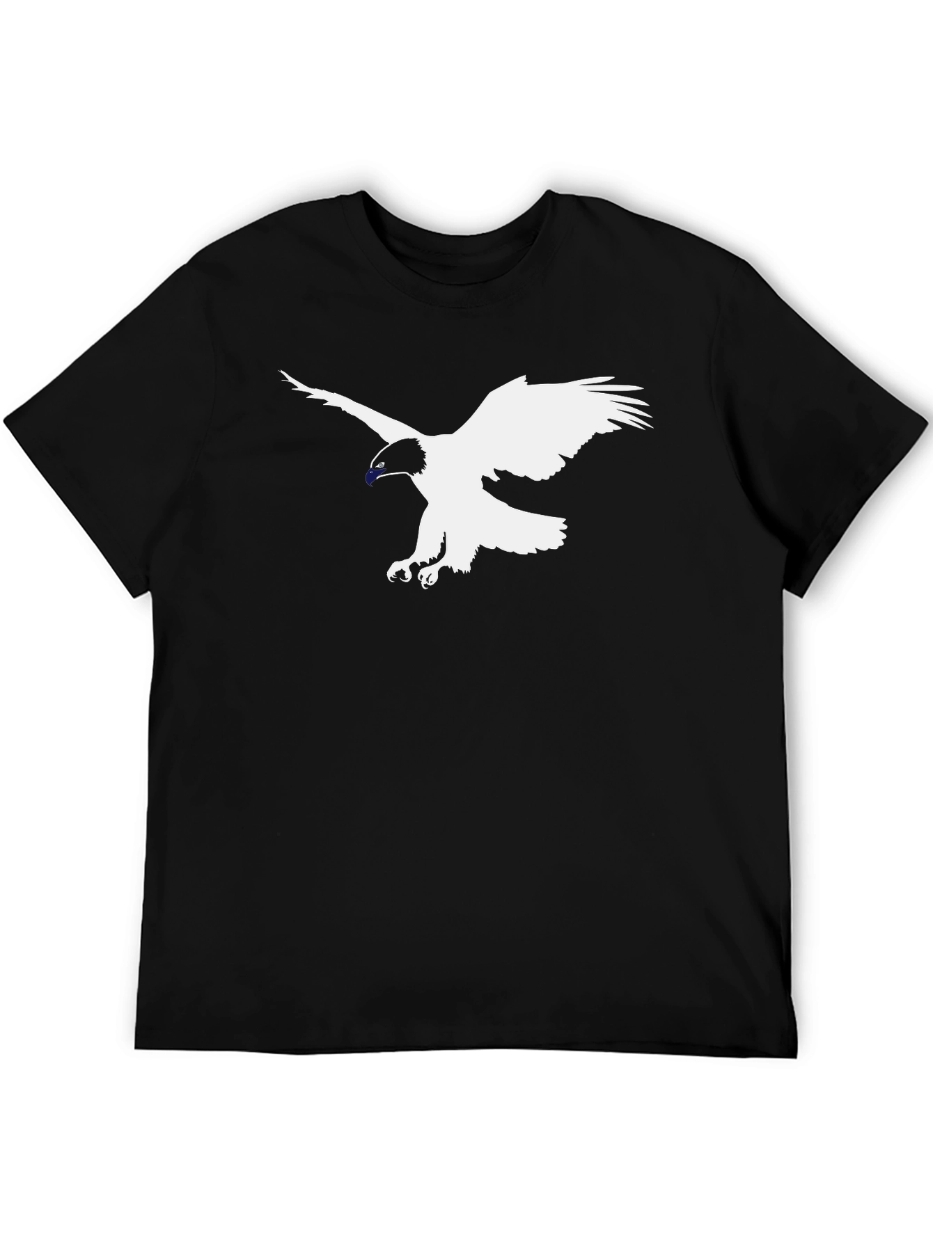 Black Black T-Shirt with Eagle Graphic Tee view 5
