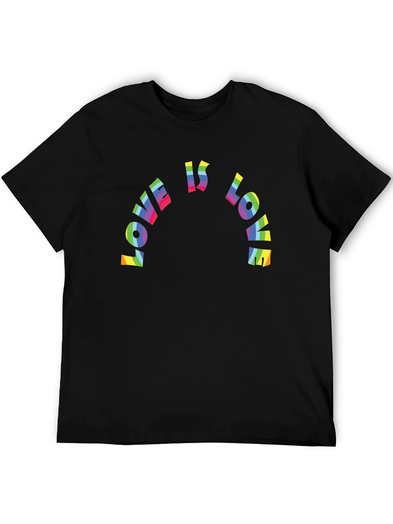Black Love Is Love Rainbow Pride T-Shirt view 5