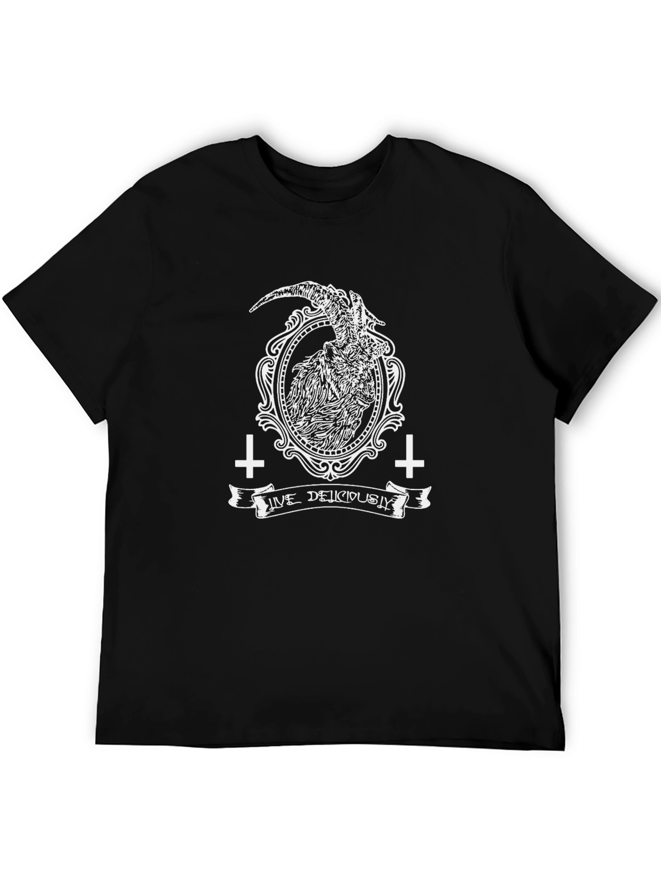 Black Live Deliciously Graphic Tee - Black view 5