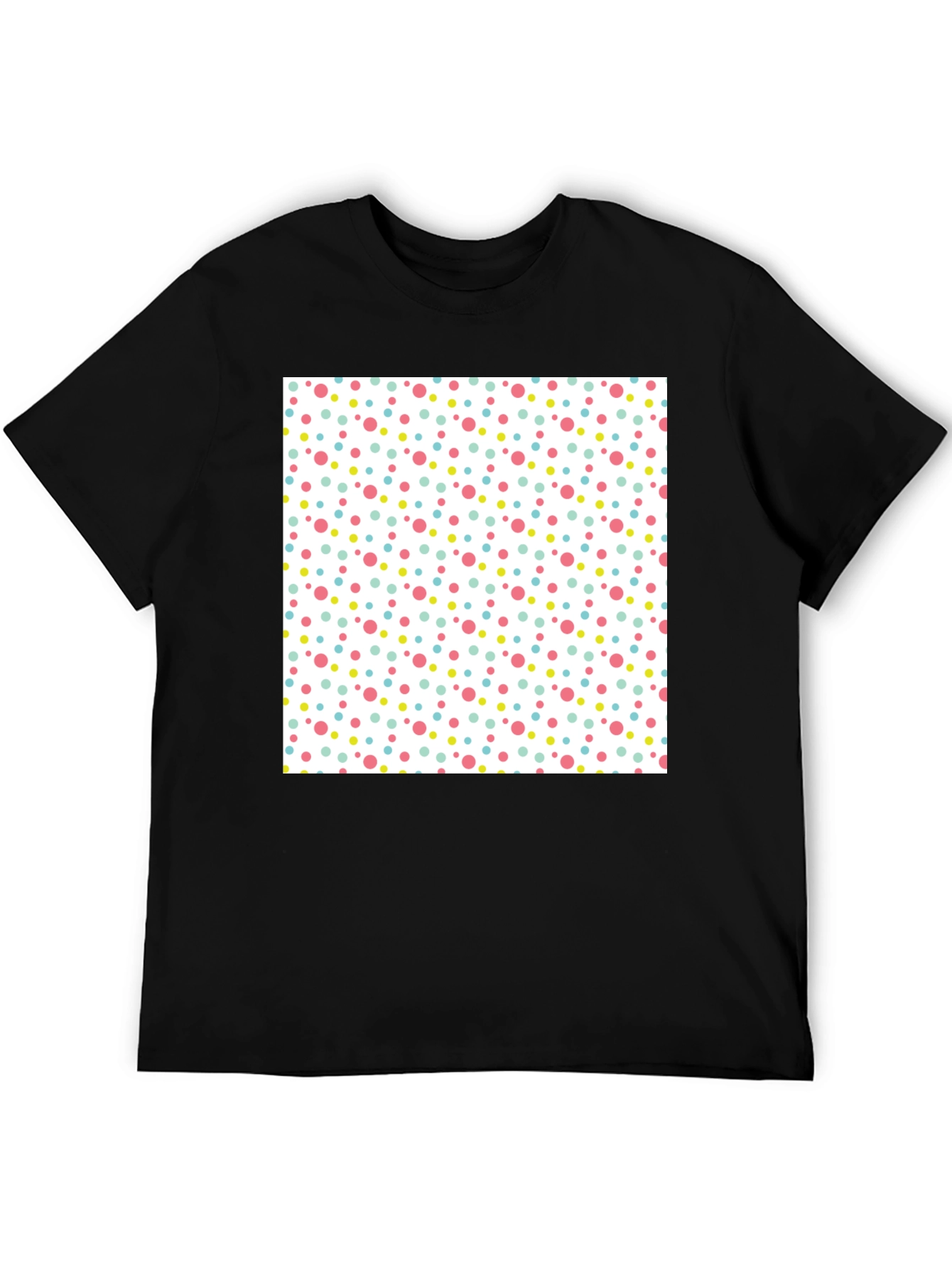 Black Polka Dot Fun Tee - Black Crew Neck view 5