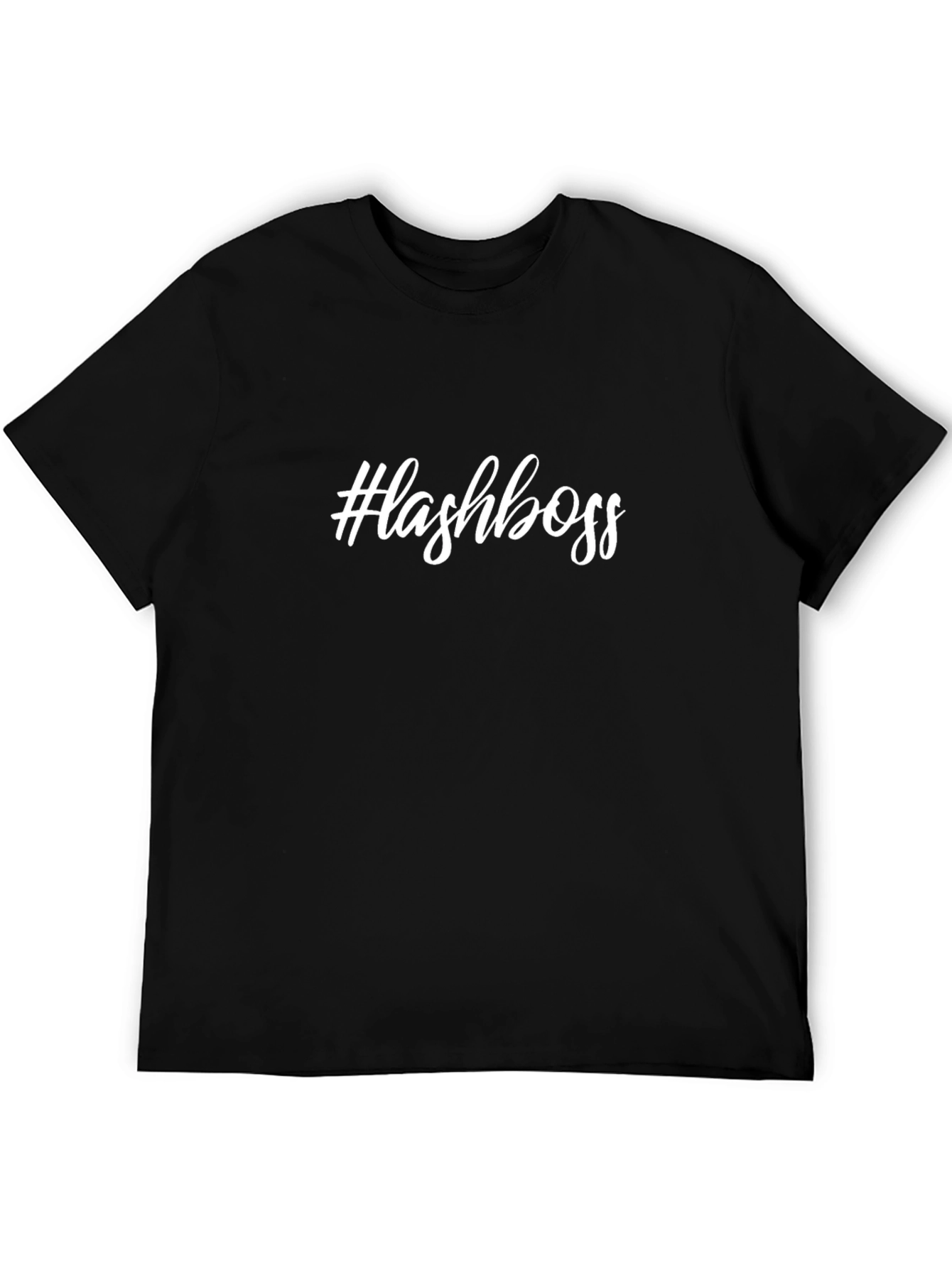 Black #Lashboss Black Tee - Stylish & Comfortable Unisex T-Shirt view 5