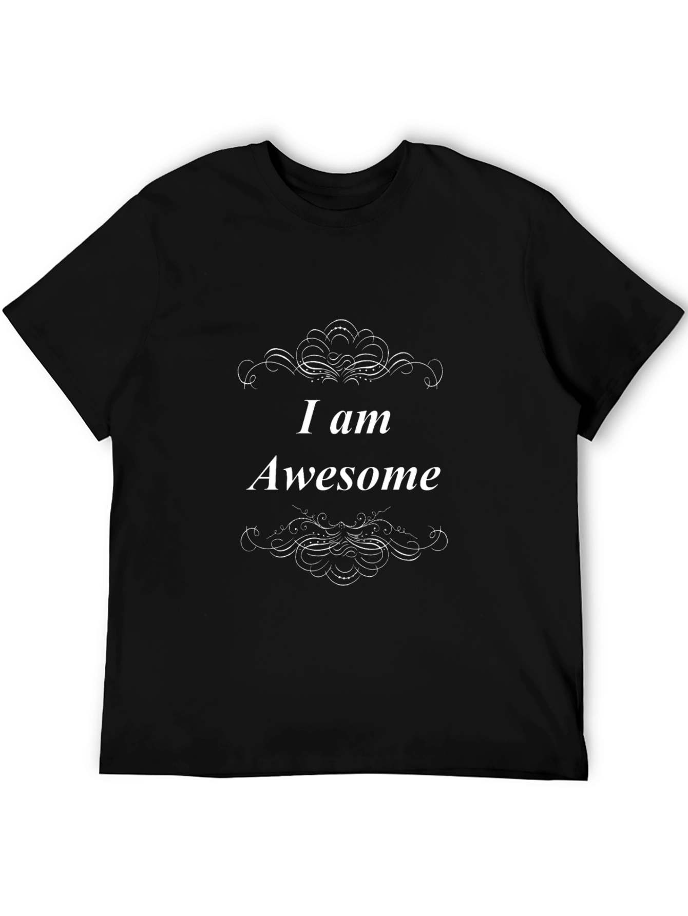 Black I am Awesome Graphic Tee - Black view 5