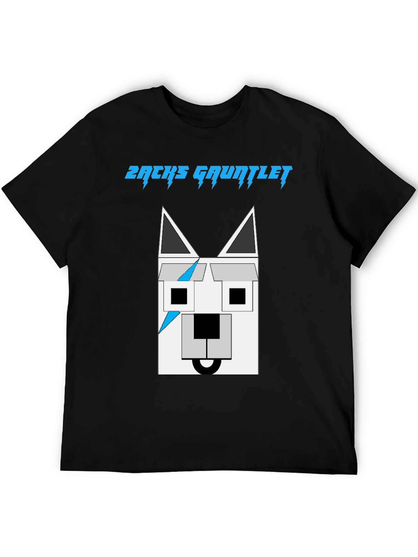 Black Zachs Gauntlet Graphic Tee - Unique Geometric Dog Design view 5