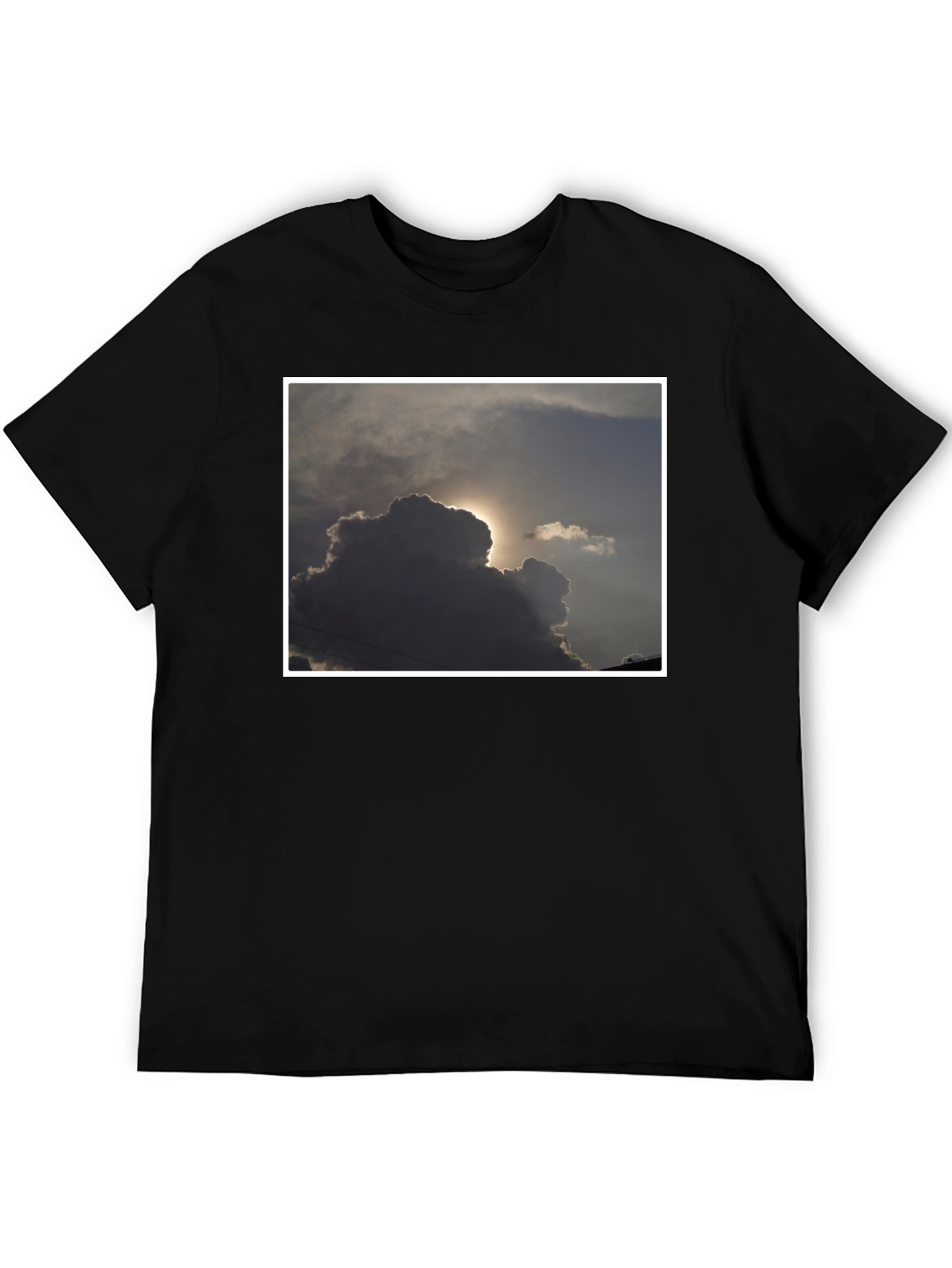 Black Cloudscape Graphic T-Shirt - Stylish and Unique view 5