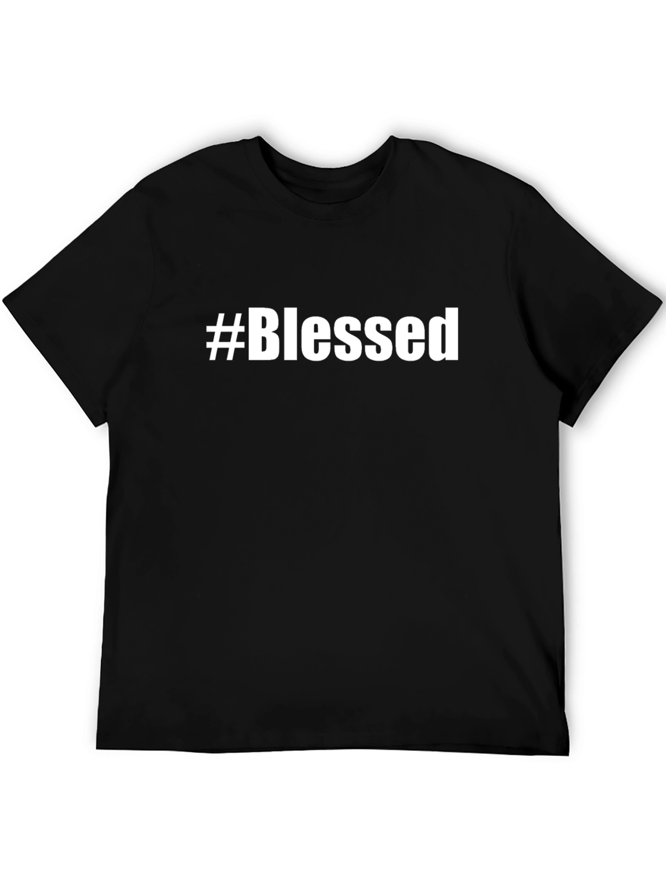 Black #Blessed Graphic Tee - Stylish Unisex Crewneck T-Shirt view 5