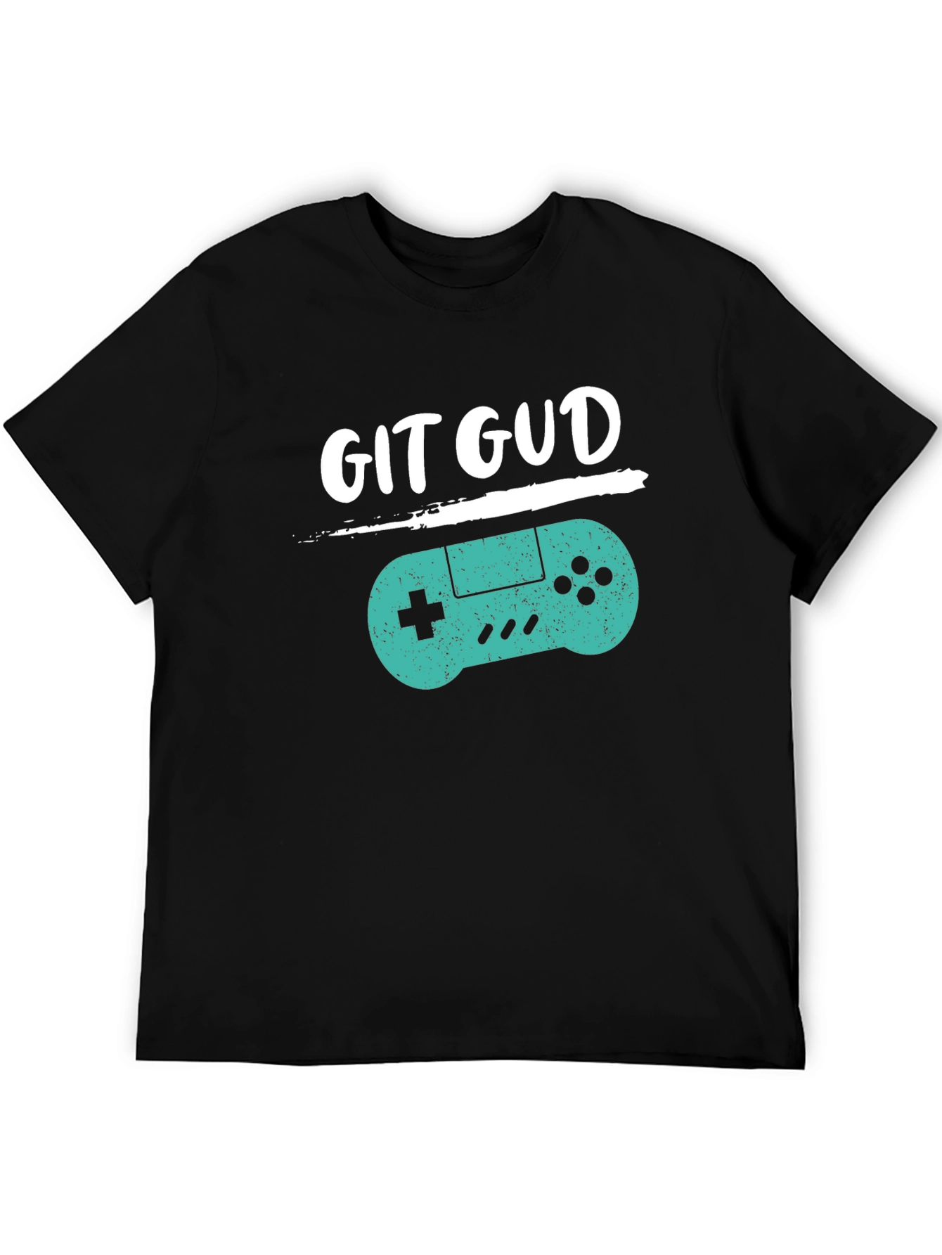 Black Git Gud Gamer T-Shirt - Black Cotton Blend Tee view 5