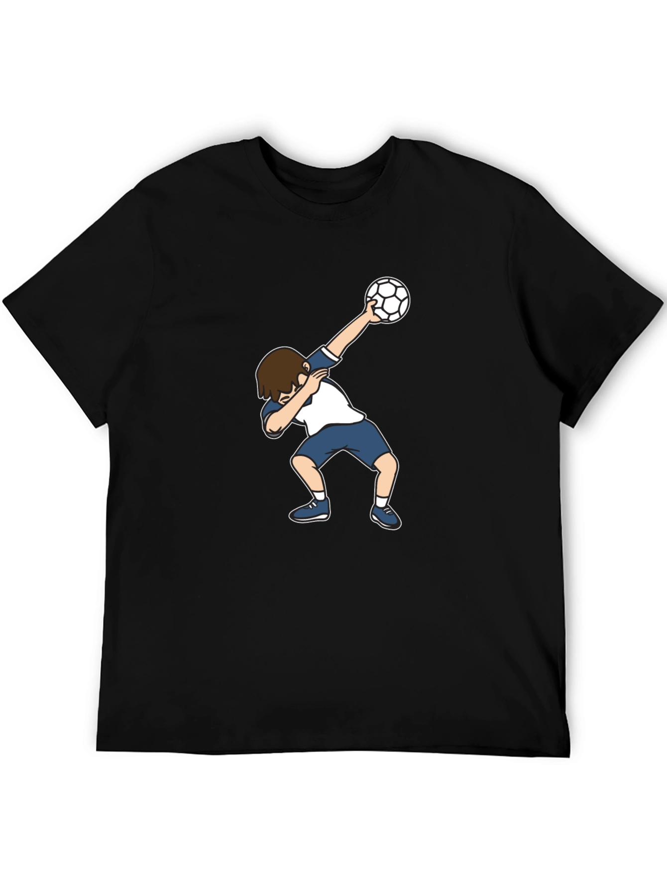 Black Soccer Dab T-Shirt - Fun Graphic Tee view 5