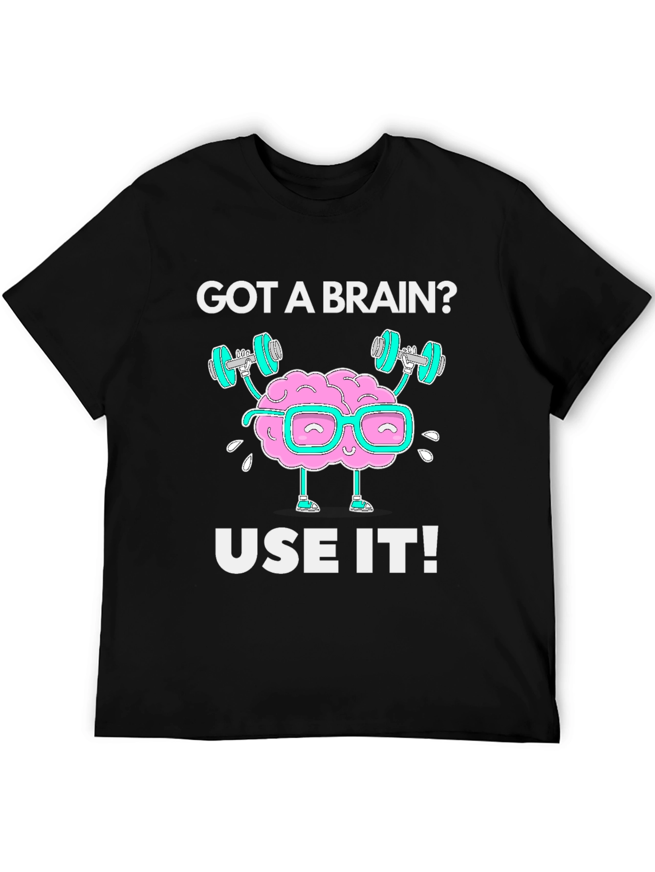Black Got a Brain? Use it! Black Graphic T-Shirt view 5