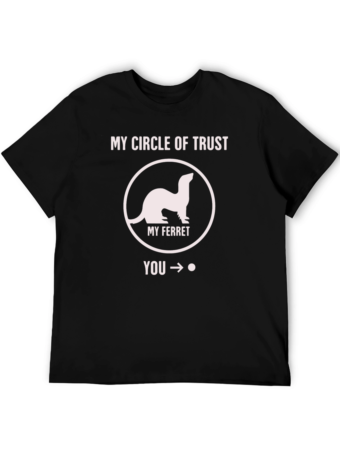 Black My Ferret Circle of Trust Graphic T-Shirt view 5