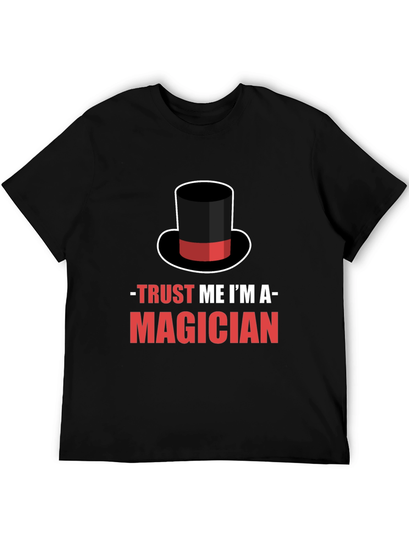 Black Trust Me I'm A Magician T-Shirt view 5