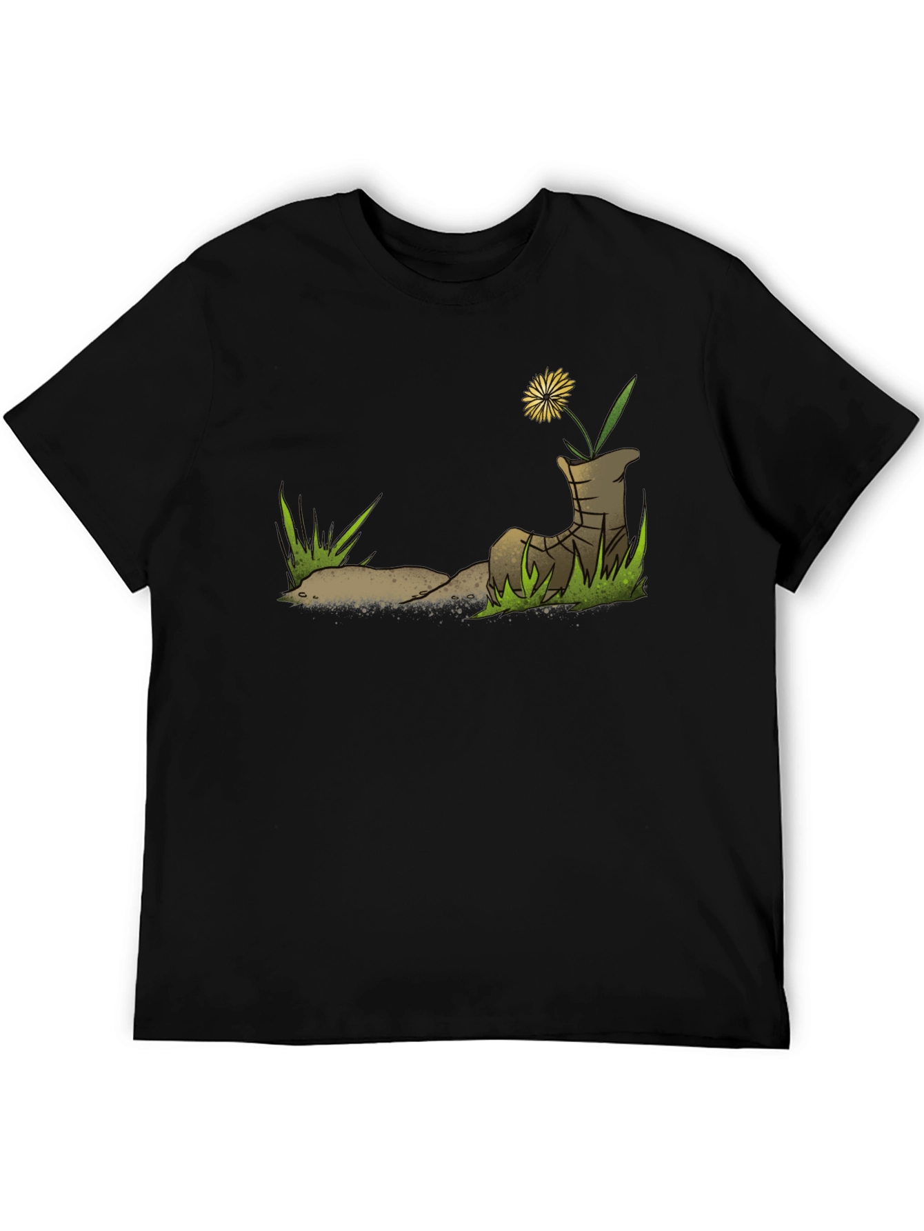 Dandelion Boot T-Shirt - Nature Graphic Tee - 5