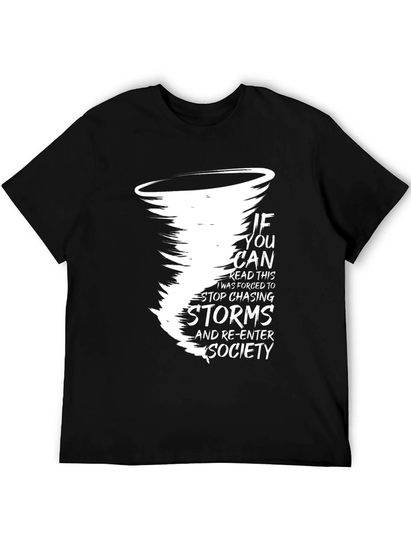 Black Storm Chaser T-Shirt: Funny Graphic Tee view 5