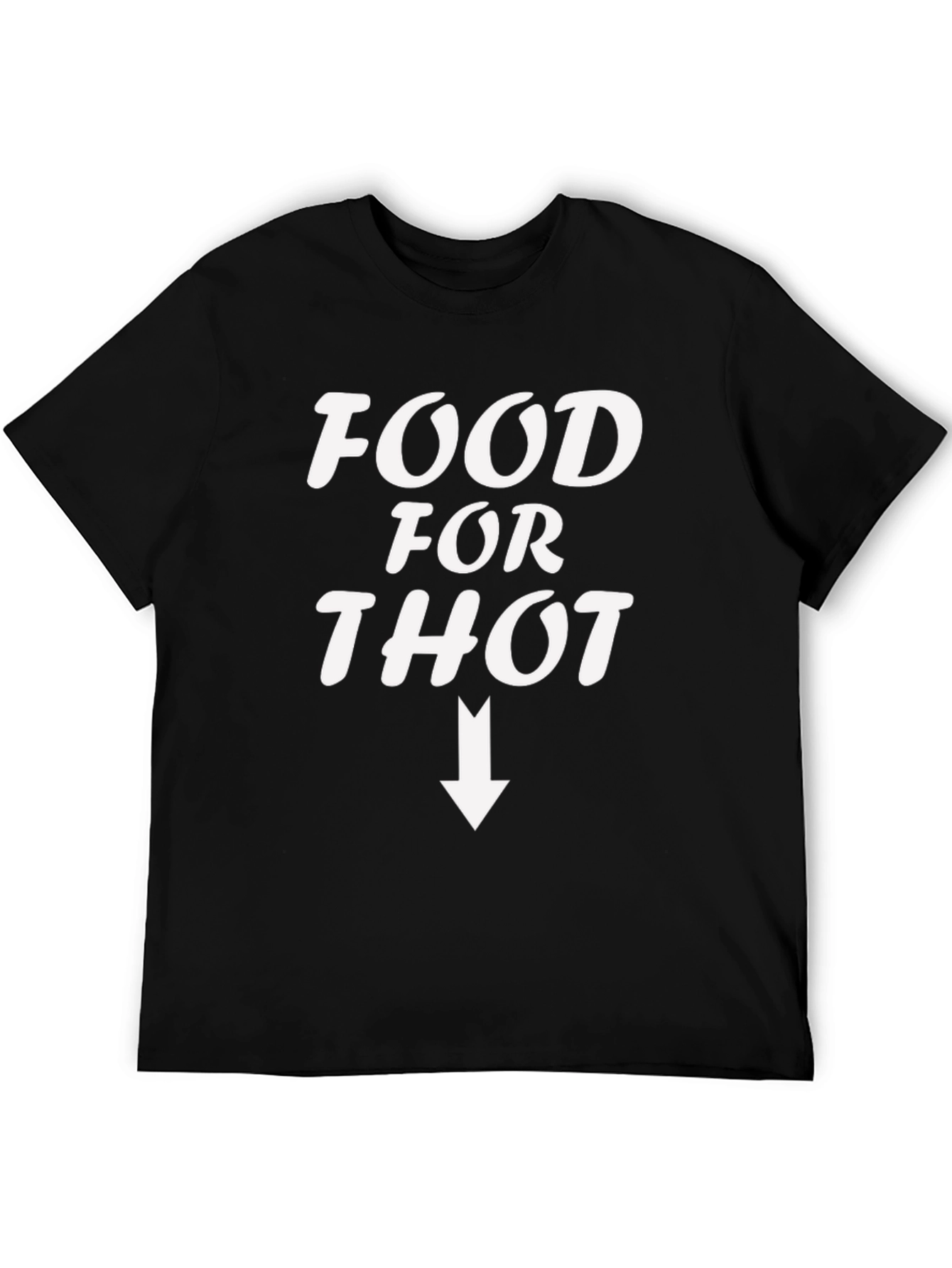Black Food For Thot T-Shirt - Funny Slogan Tee view 5