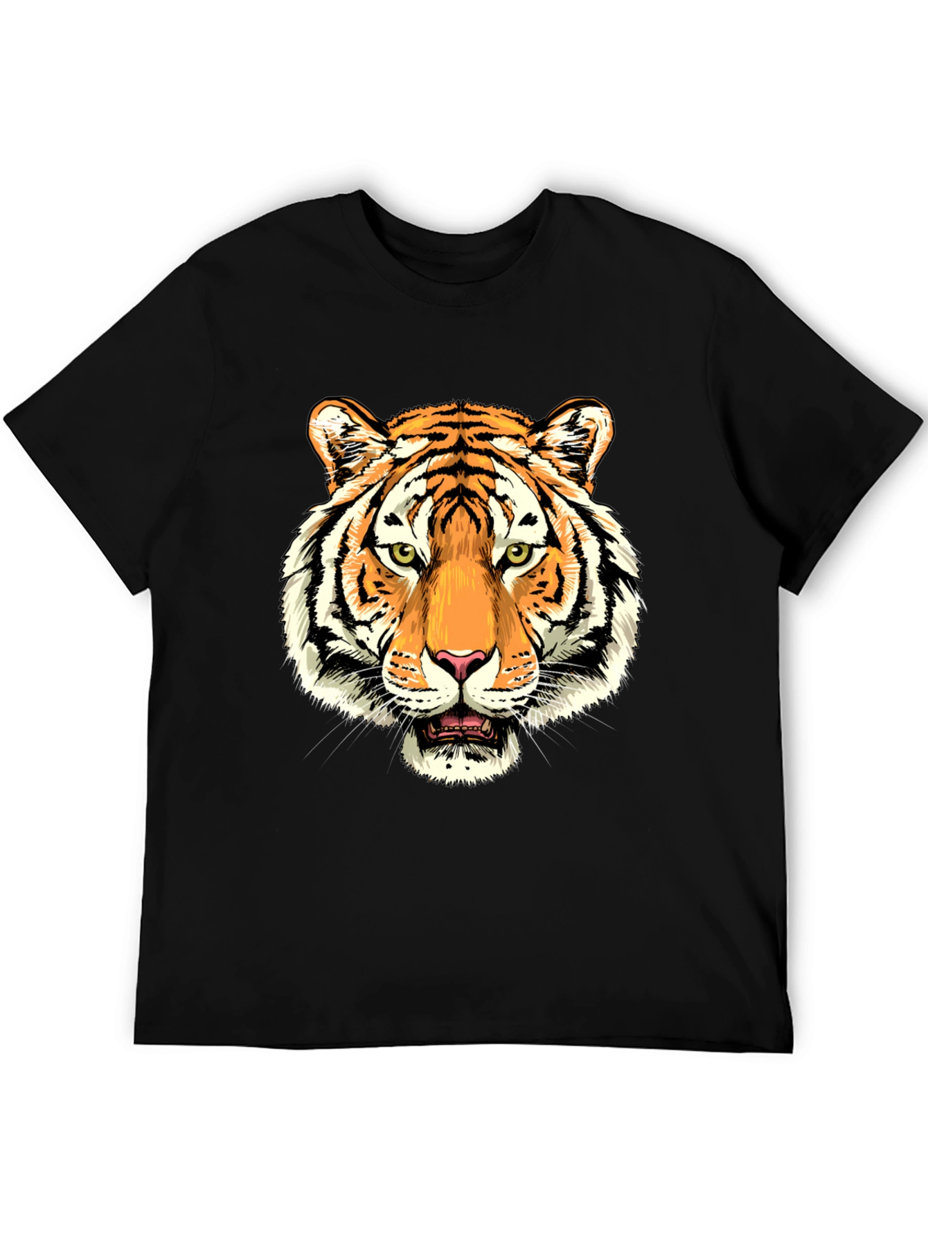 Black Tiger Graphic Print Black T-Shirt view 5