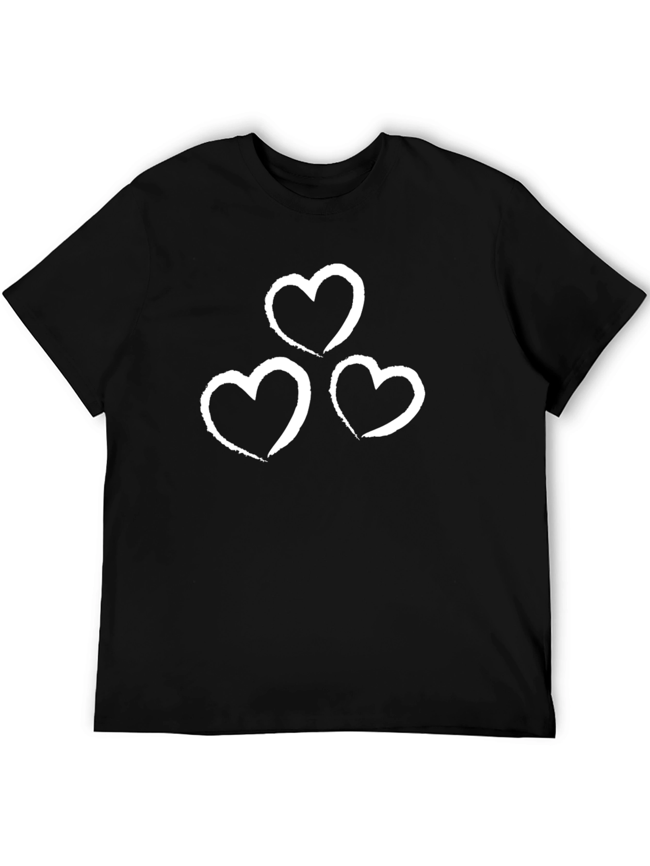 Black Heart Trio Graphic T-Shirt - Black view 5